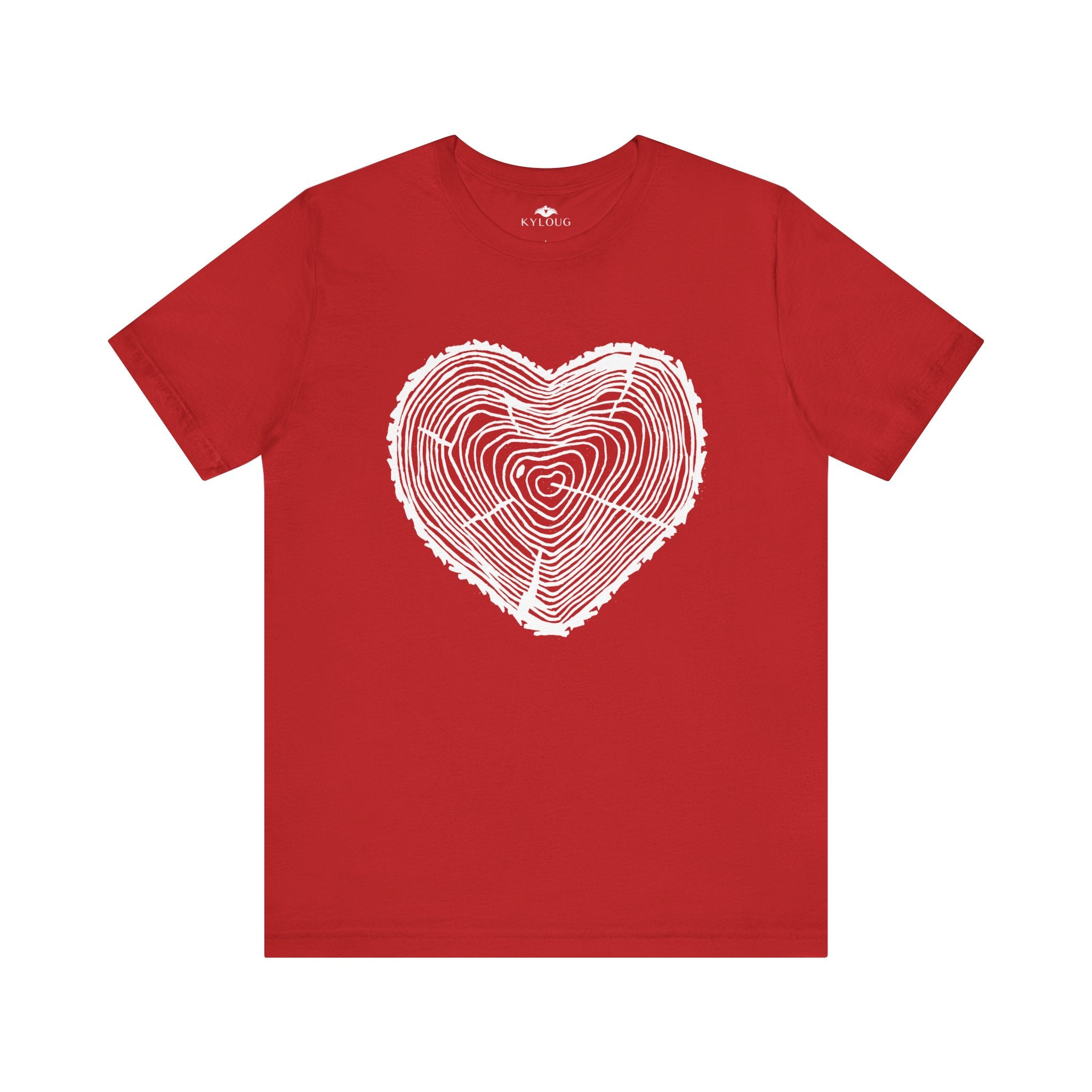 Heart Shape Tree of Life Unisex roun neck Short Sleeve T-Shirt