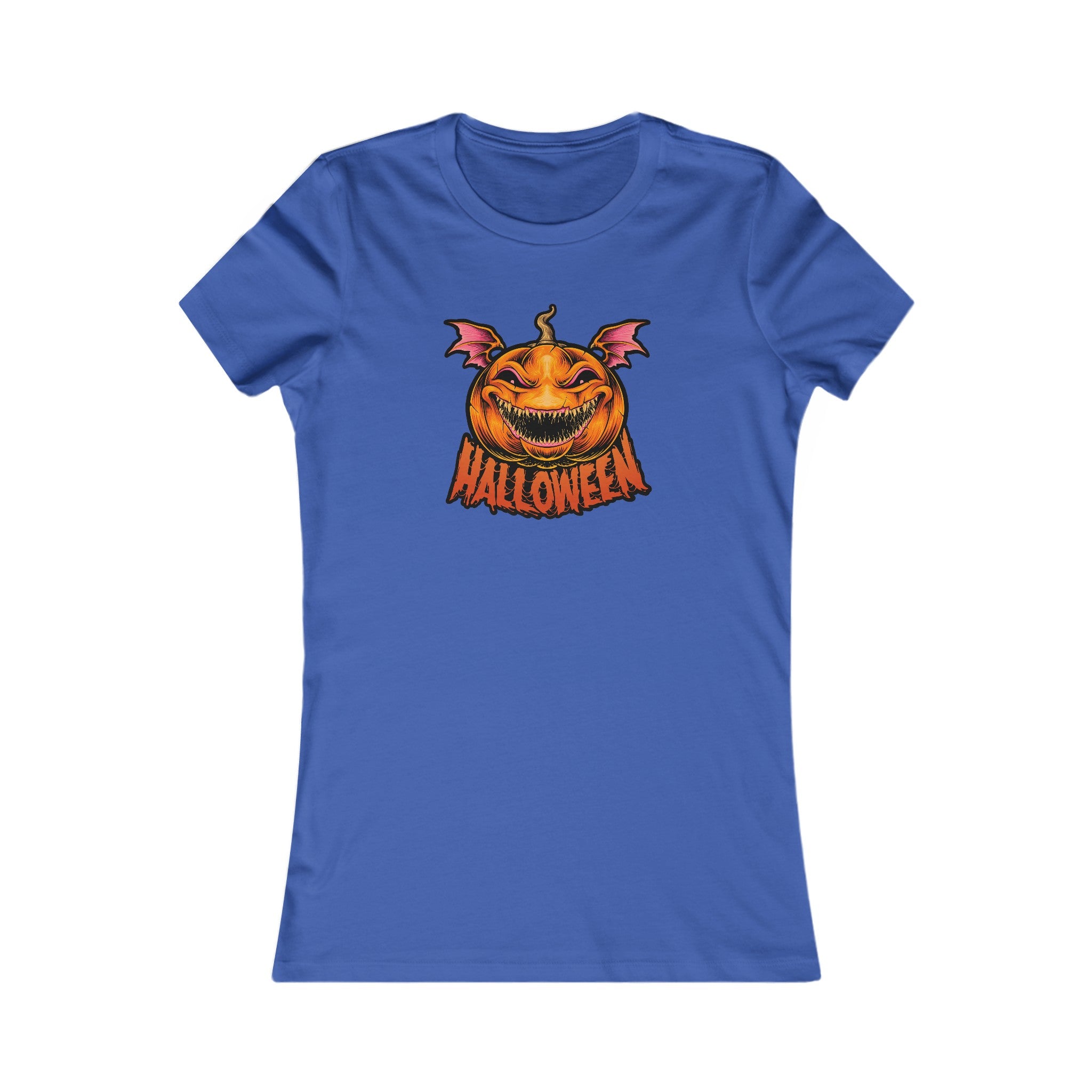 Halloween special printed round neck half sleeve slim fit t-shirt for Women