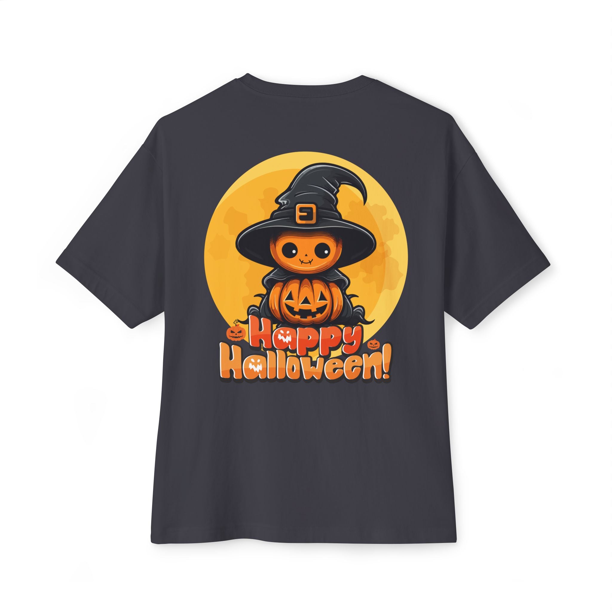 Halloween special back printed oversized round neck t shirt for Women