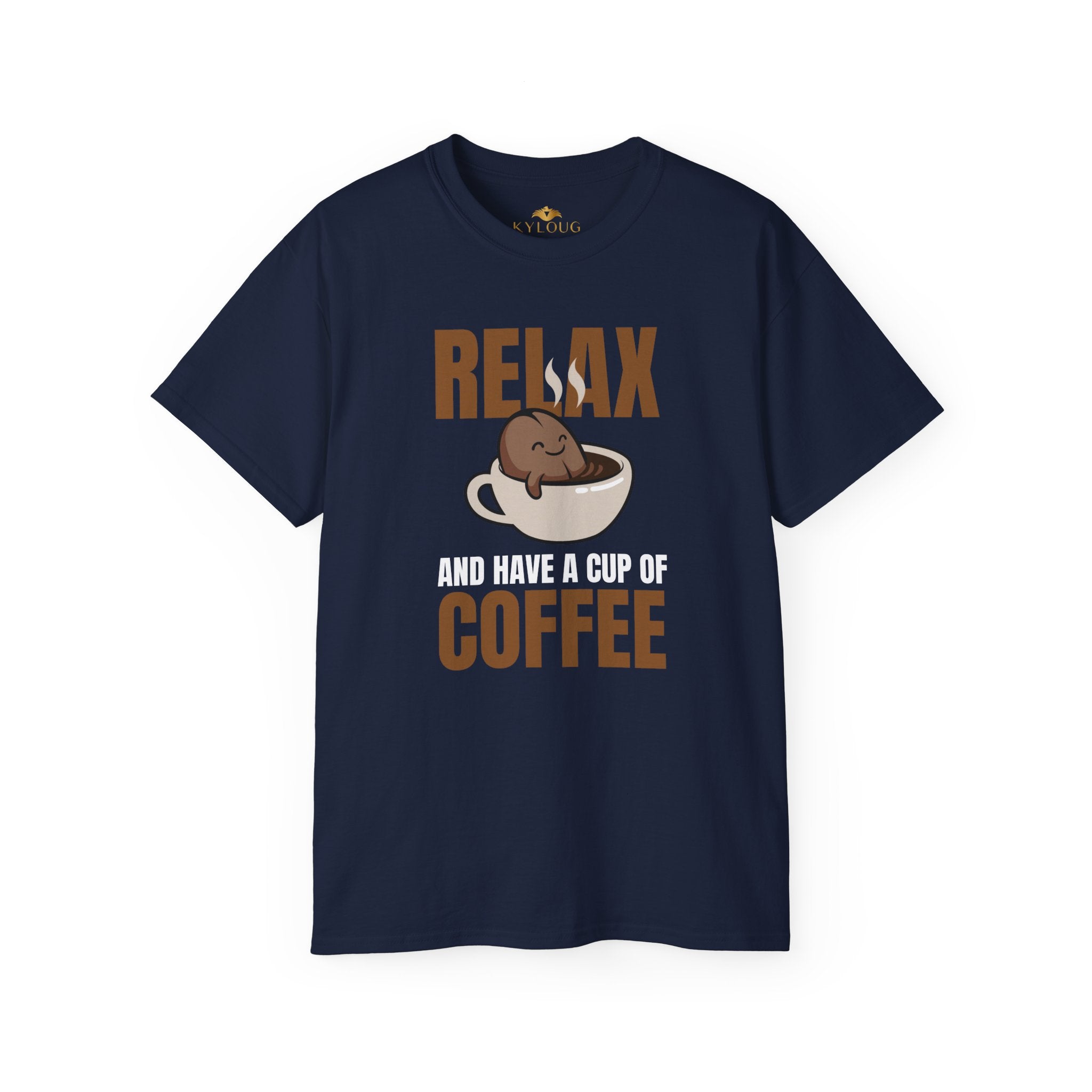 Men coffee lover graphic printed classic fit round neck T-Shirt