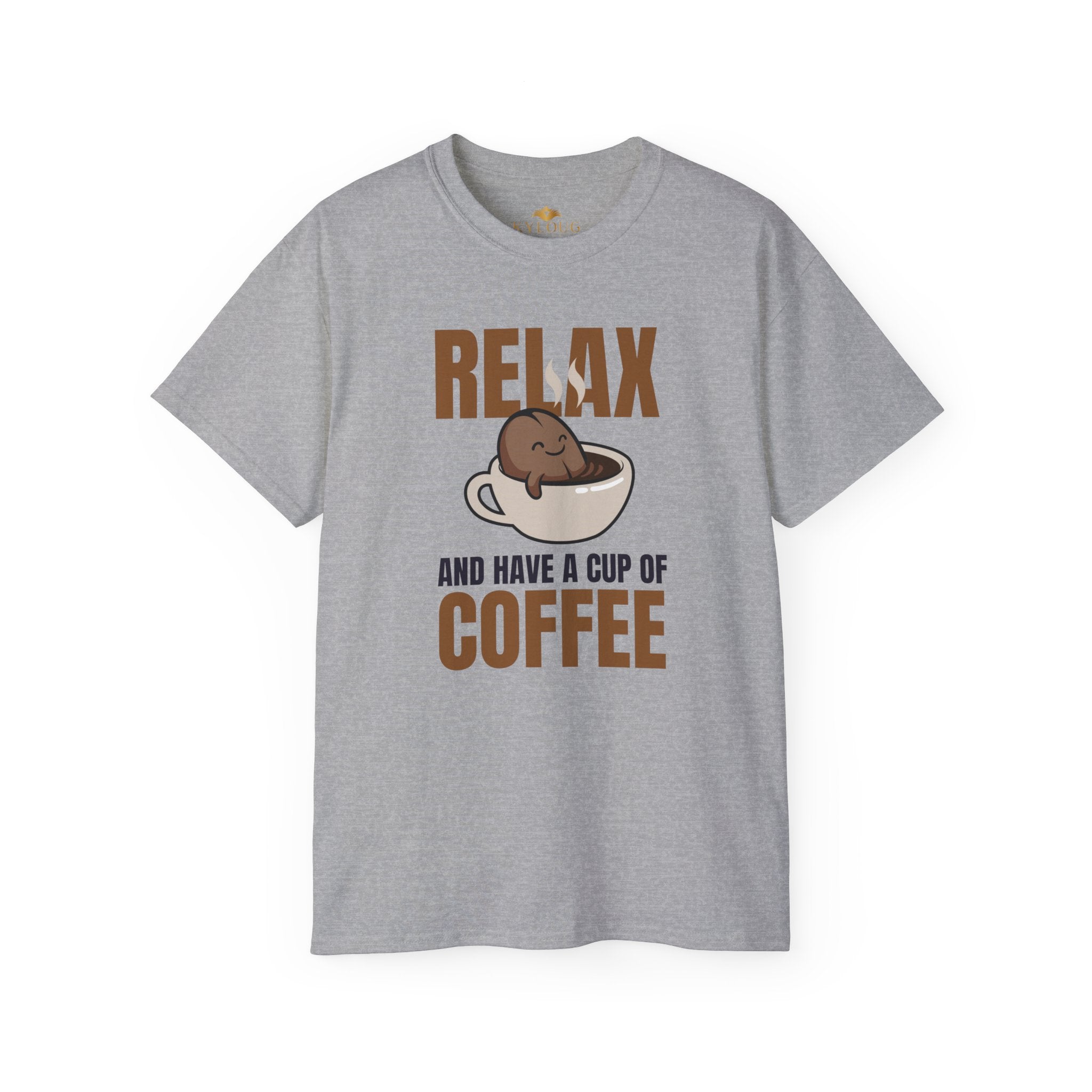 Regular fit men’s round neck coffee graphic tee