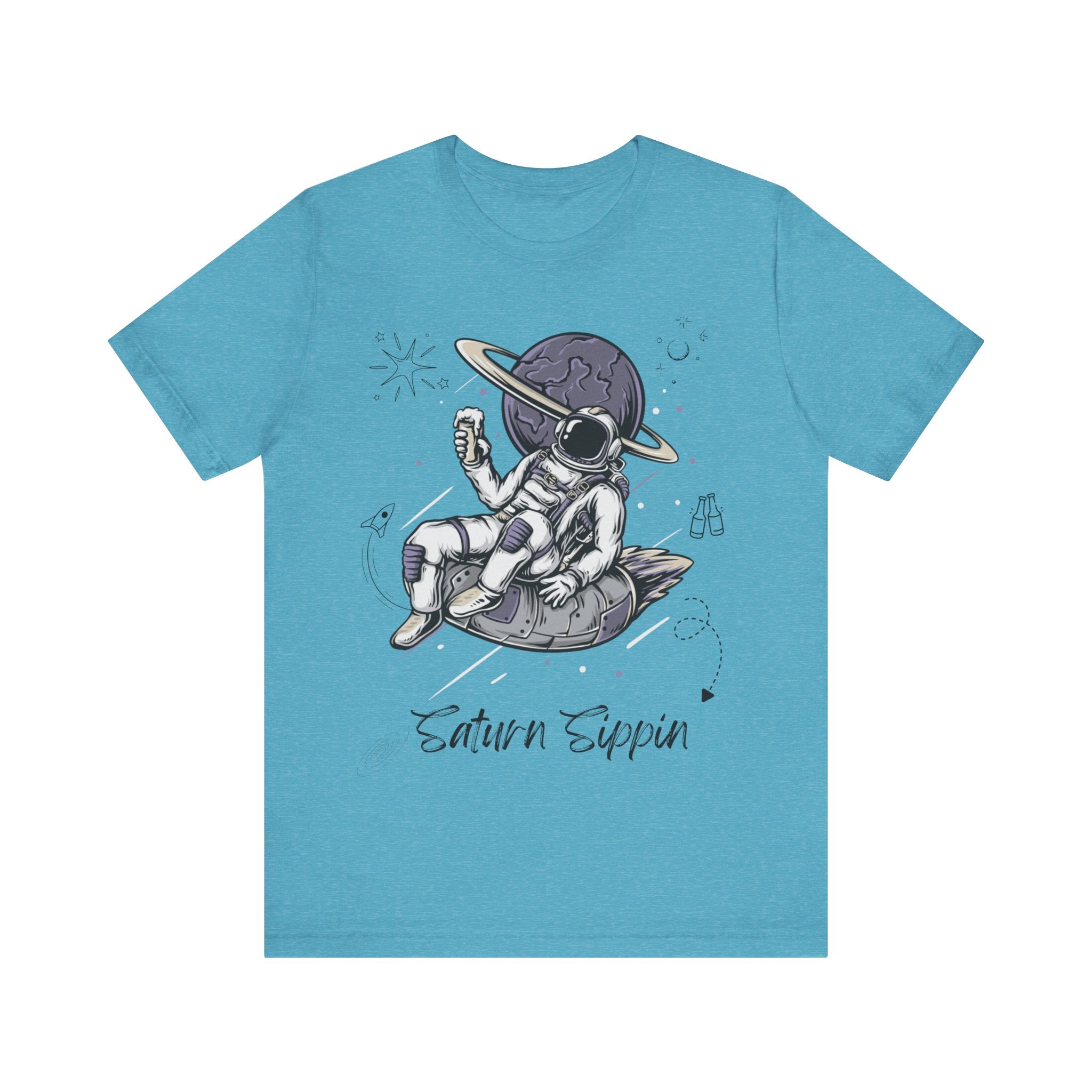 Saturn Sippin Graphic printed Slim fit round neck short sleeve T shirt for Men