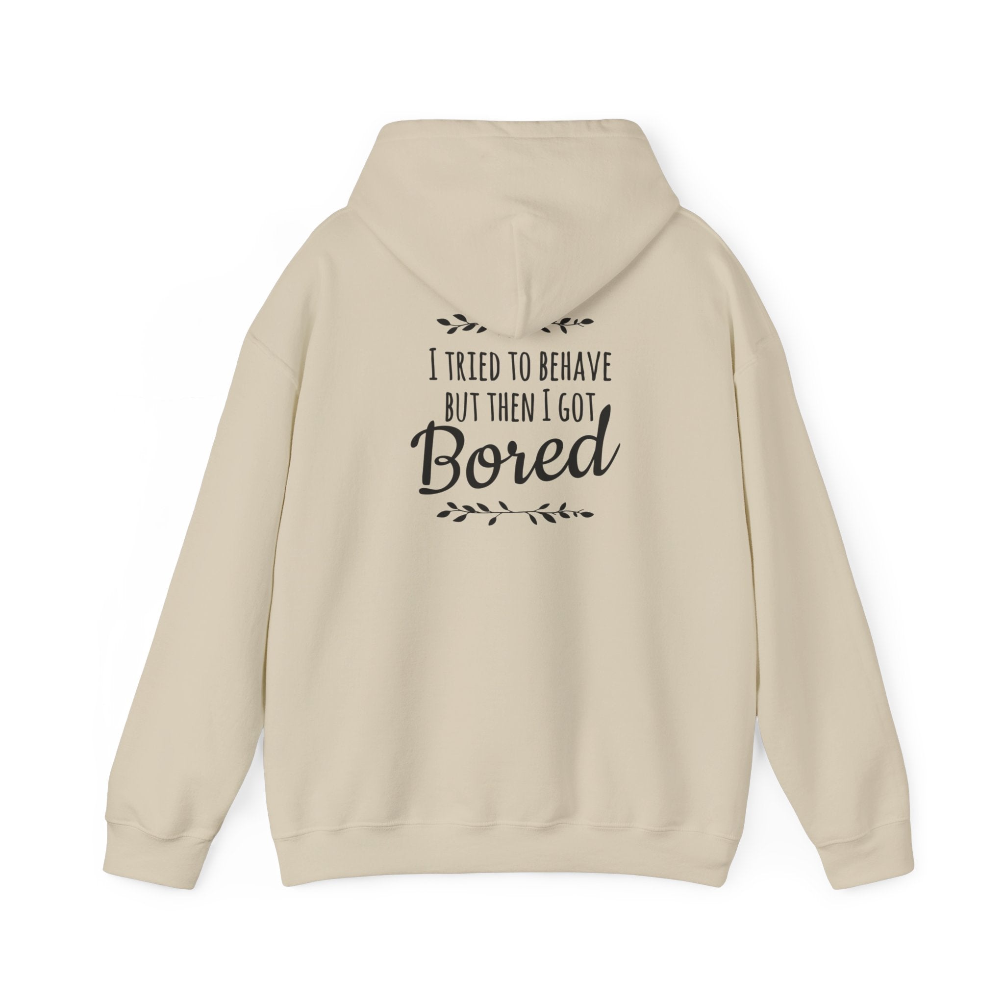 Humour quote text women back print Hooded Sweatshirt