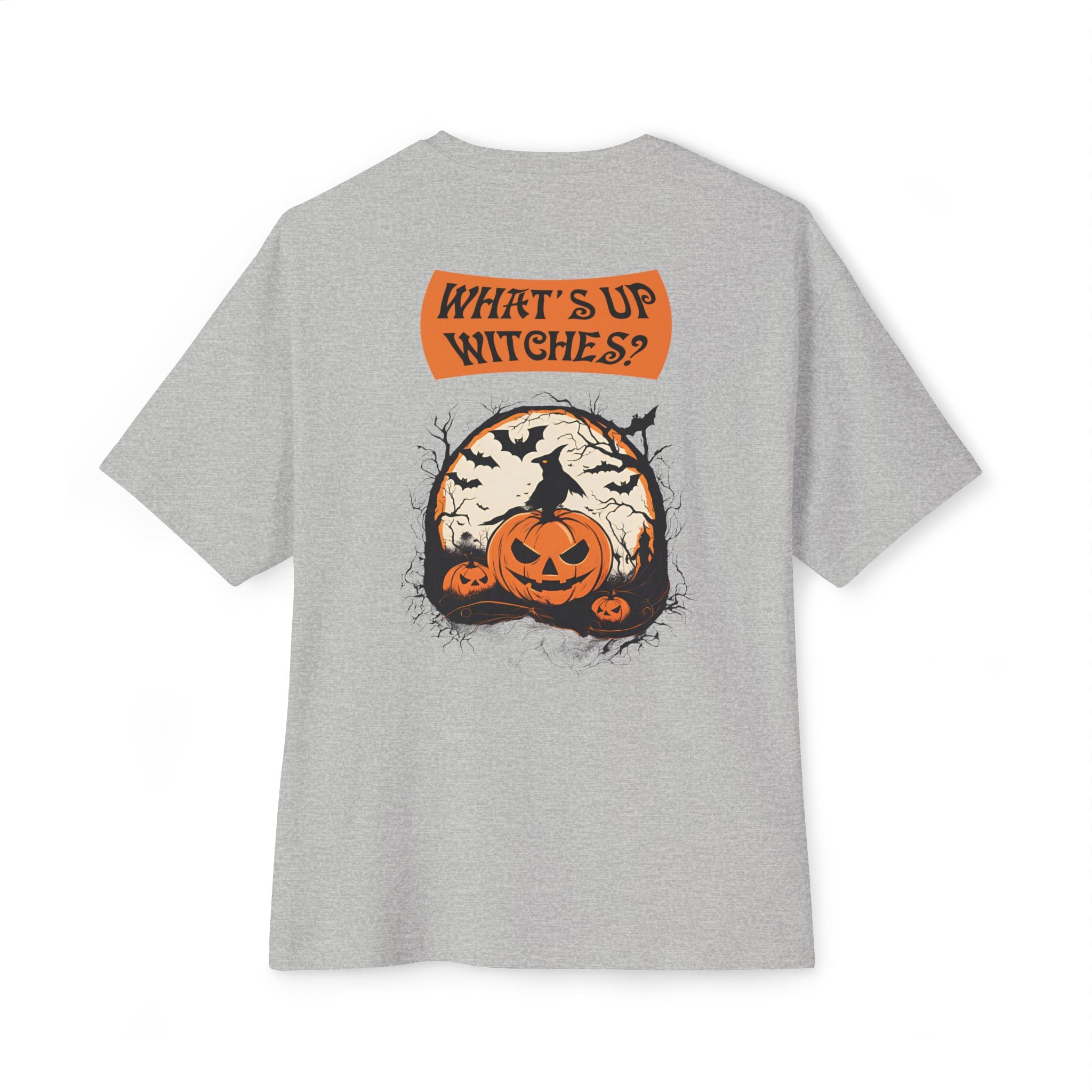 Halloween special back printed oversized round neck t shirt for Women