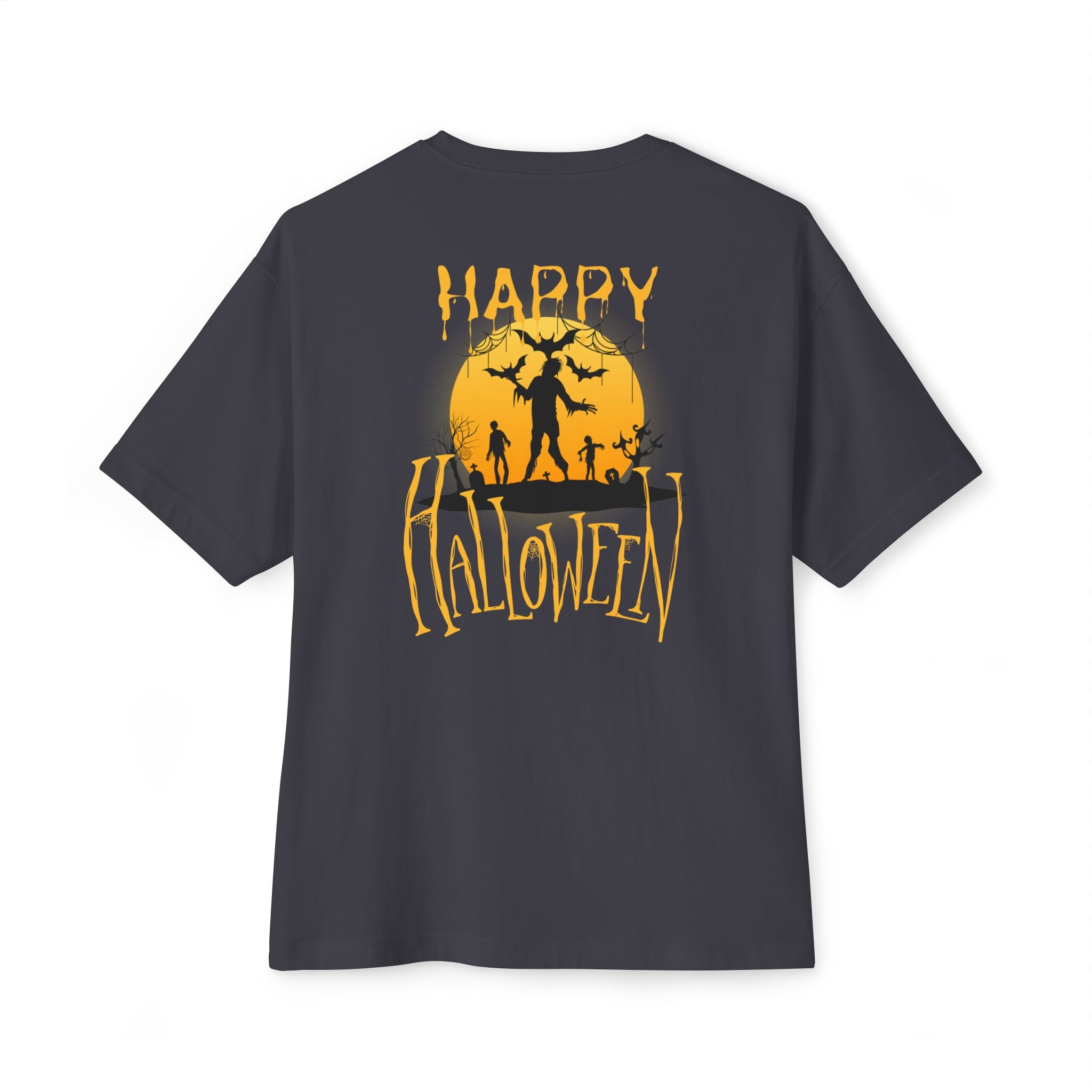 Halloween special back printed oversized round neck t shirt for Men