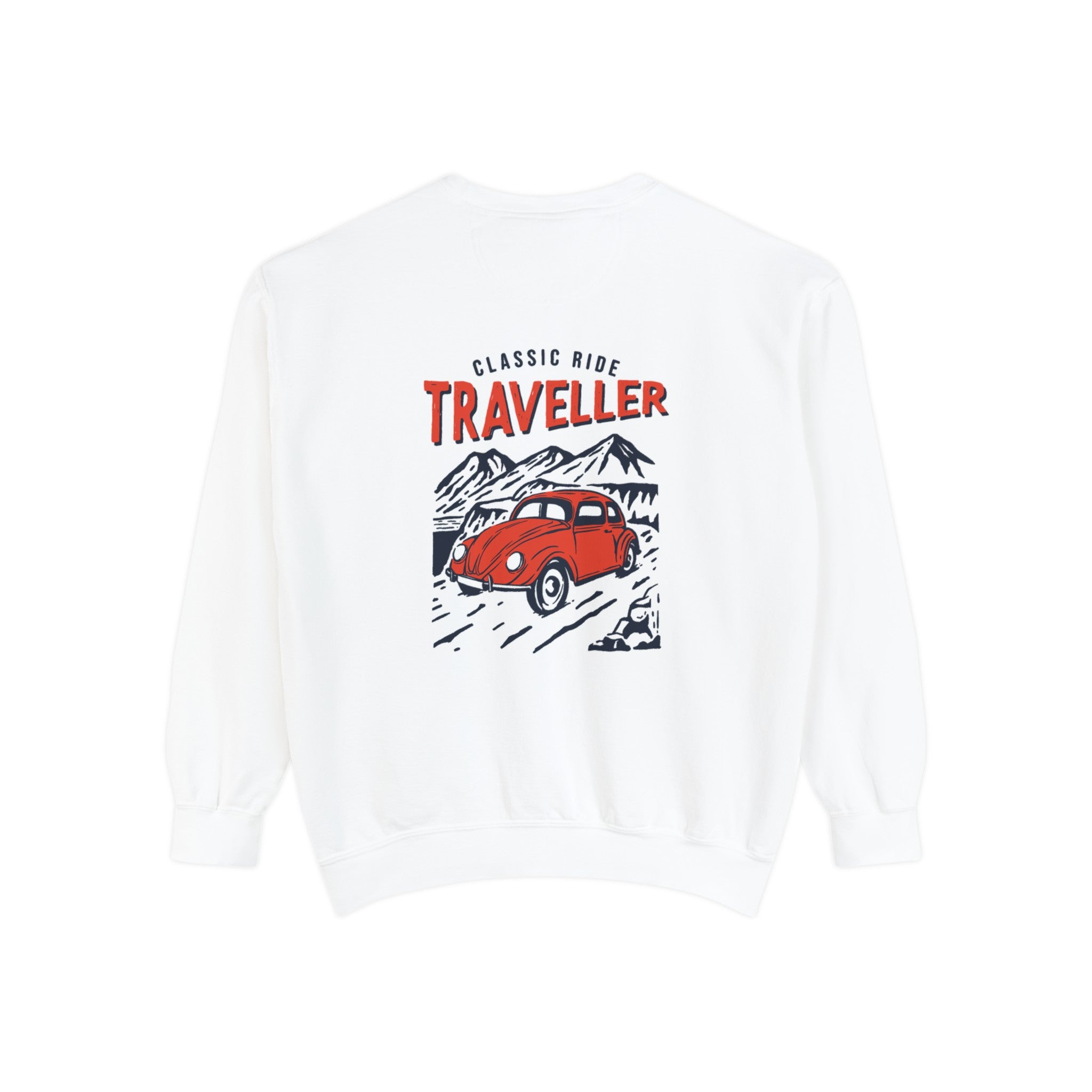 Back printed round neck oversized Sweatshirt for Men