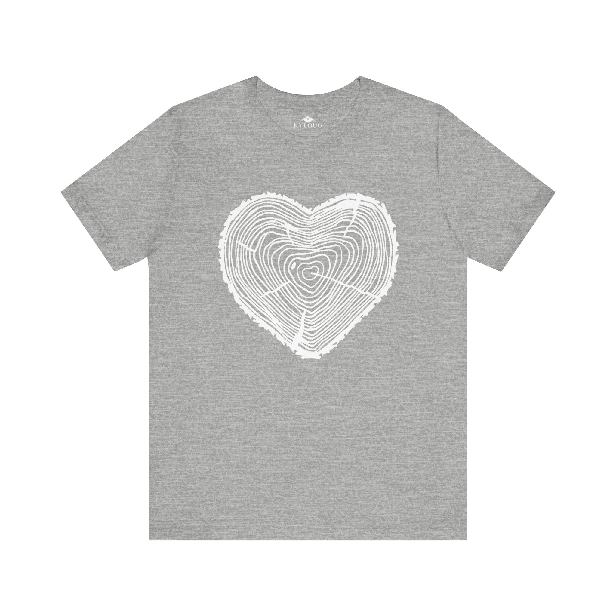 Heart Shape Tree of Life Unisex roun neck Short Sleeve T-Shirt