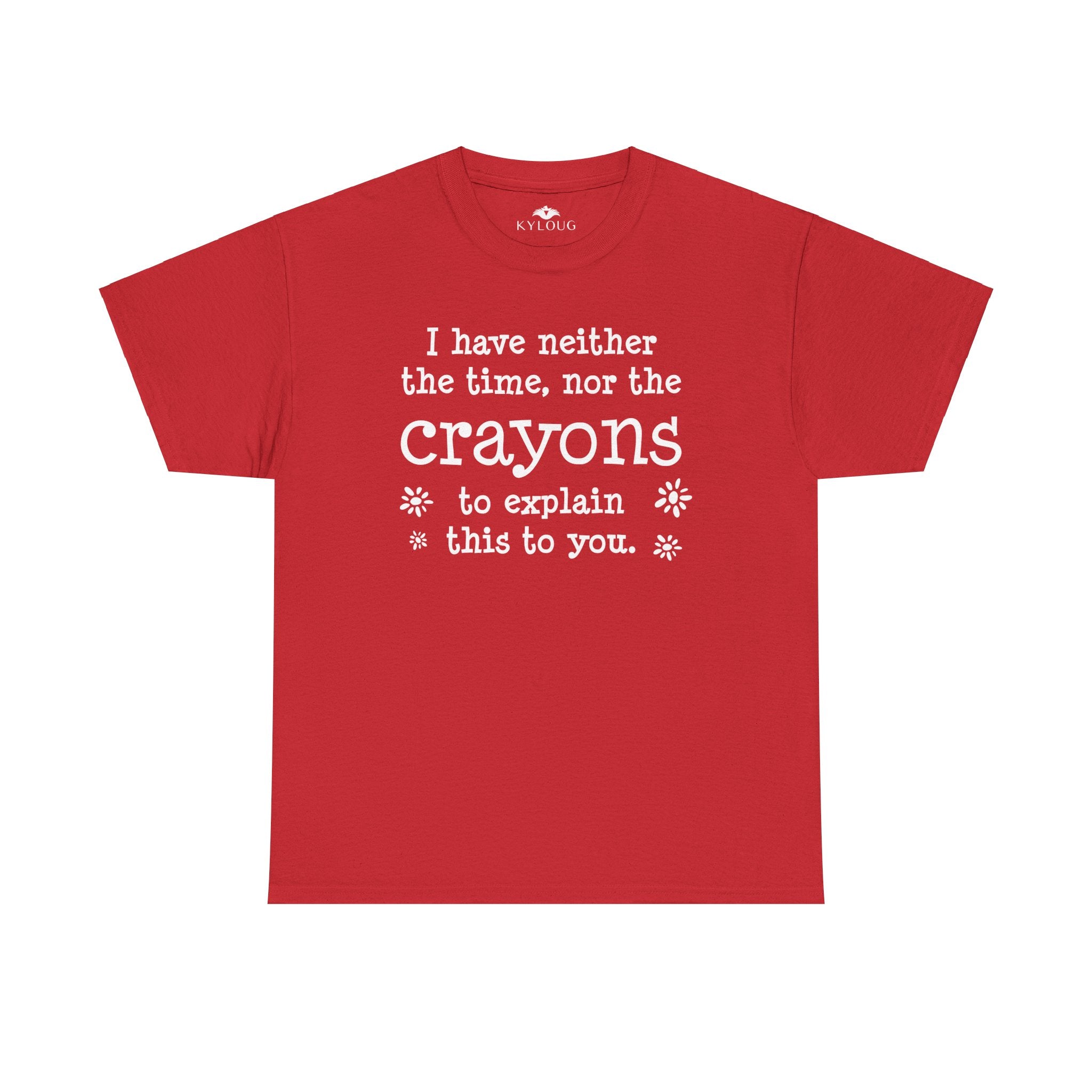 Crayons Unique Text Printed roundneck classic fit unisex T-Shirt