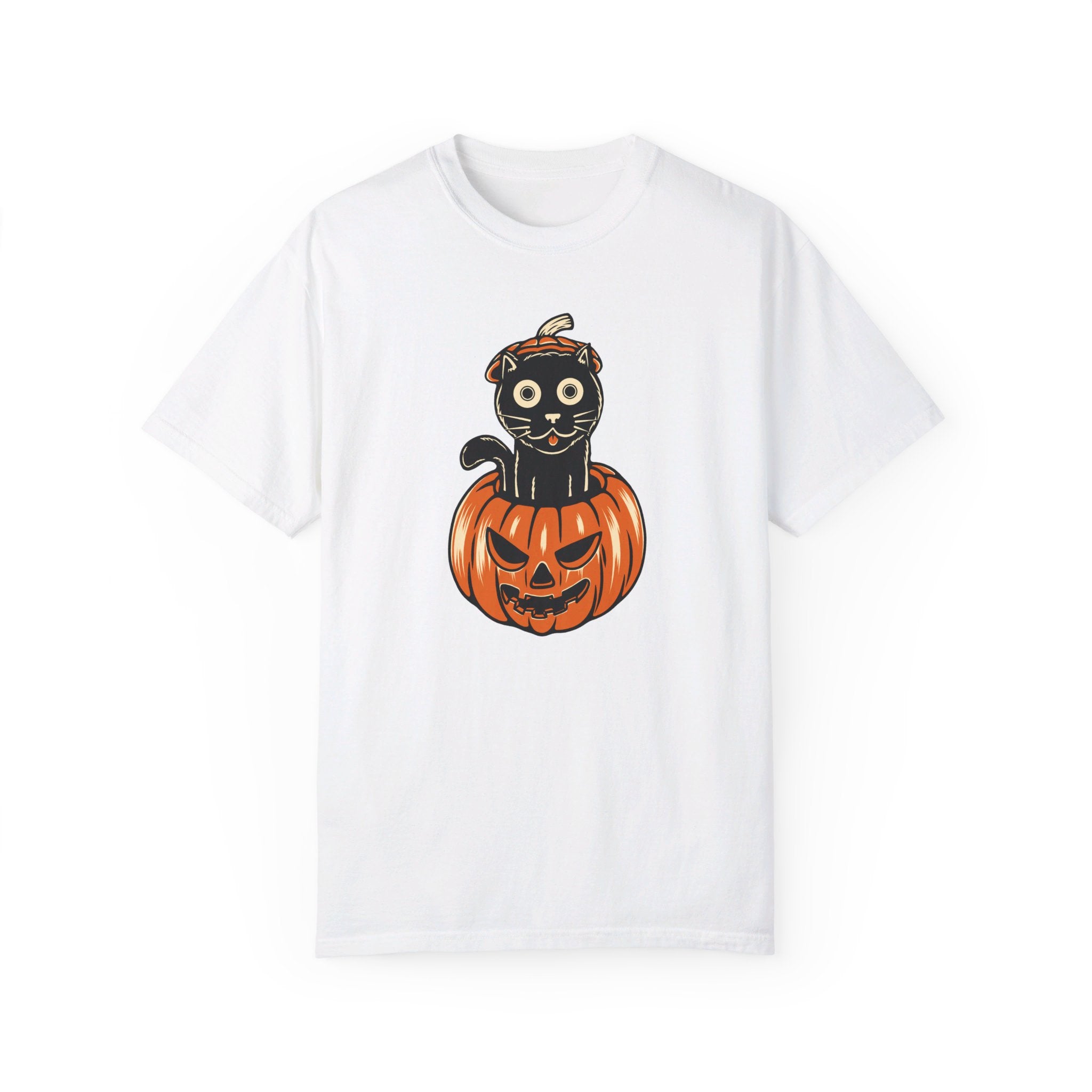 Halloween special printed comfort fit round neck t shirt for men.