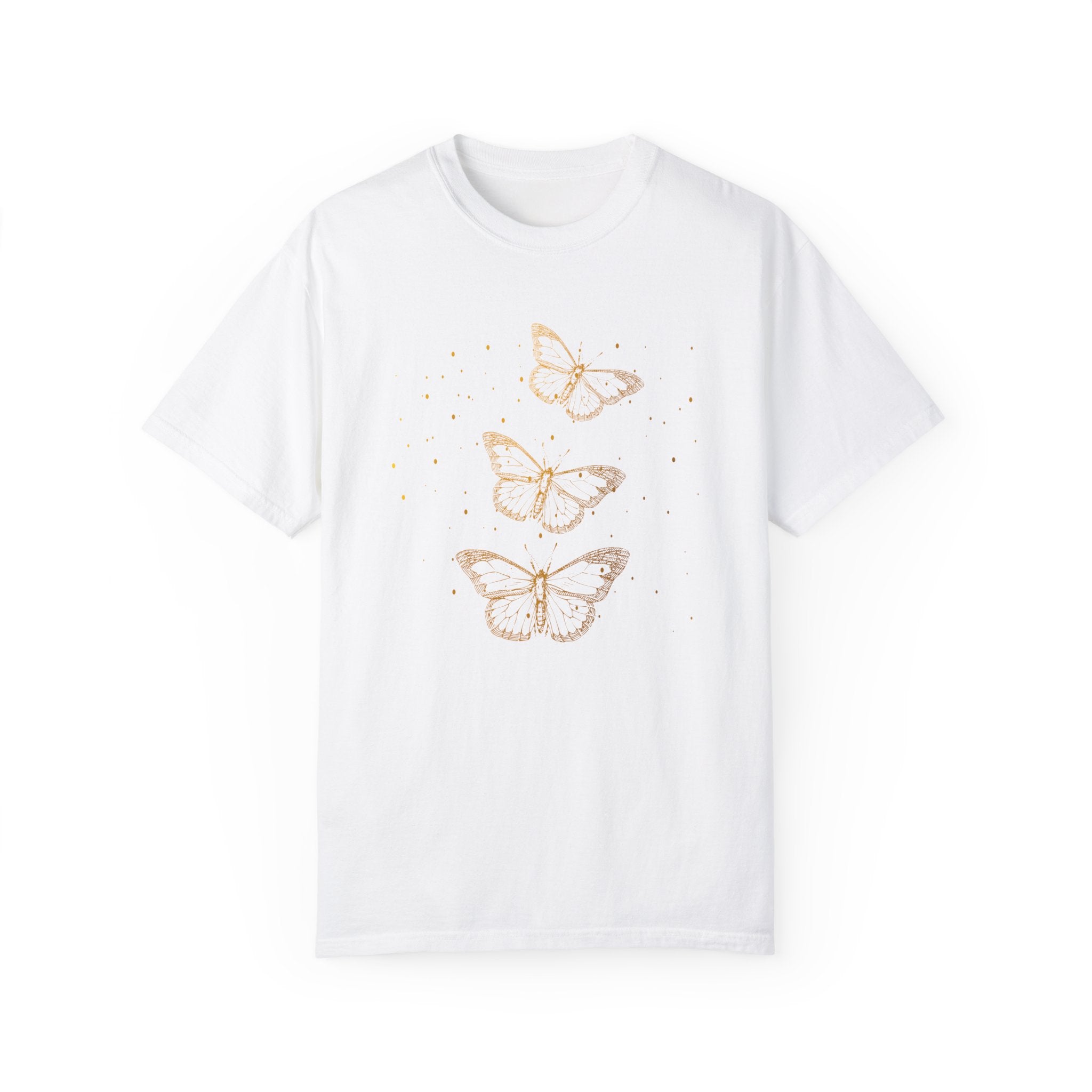 Butterfly design Oversized round neck T-shirt for women