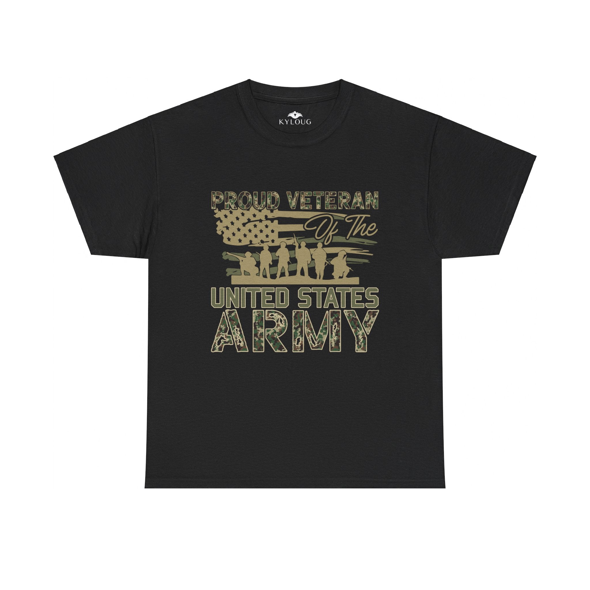 Round neck classic fit T-Shirt for US army veterans