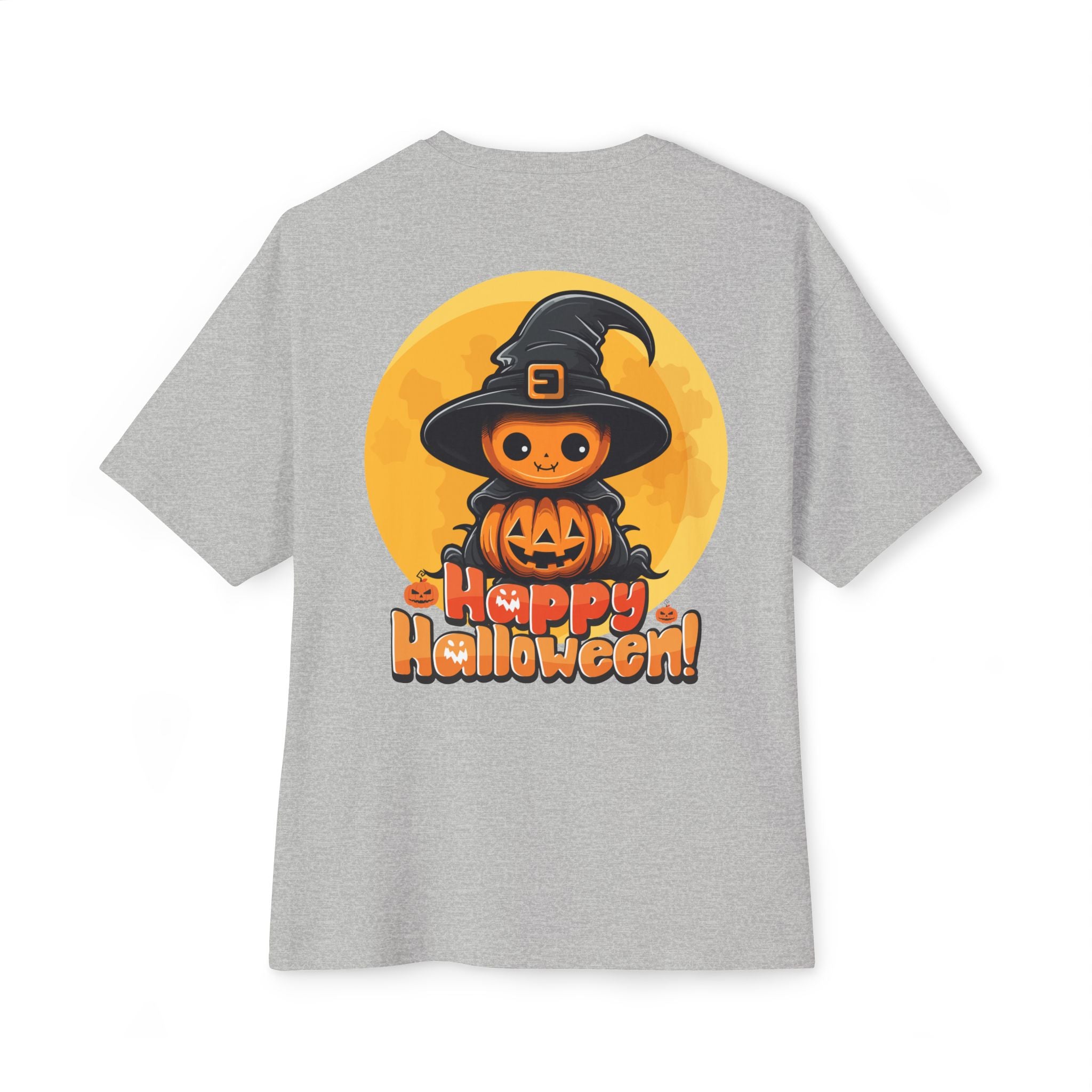 Halloween special back printed oversized round neck t shirt for Women