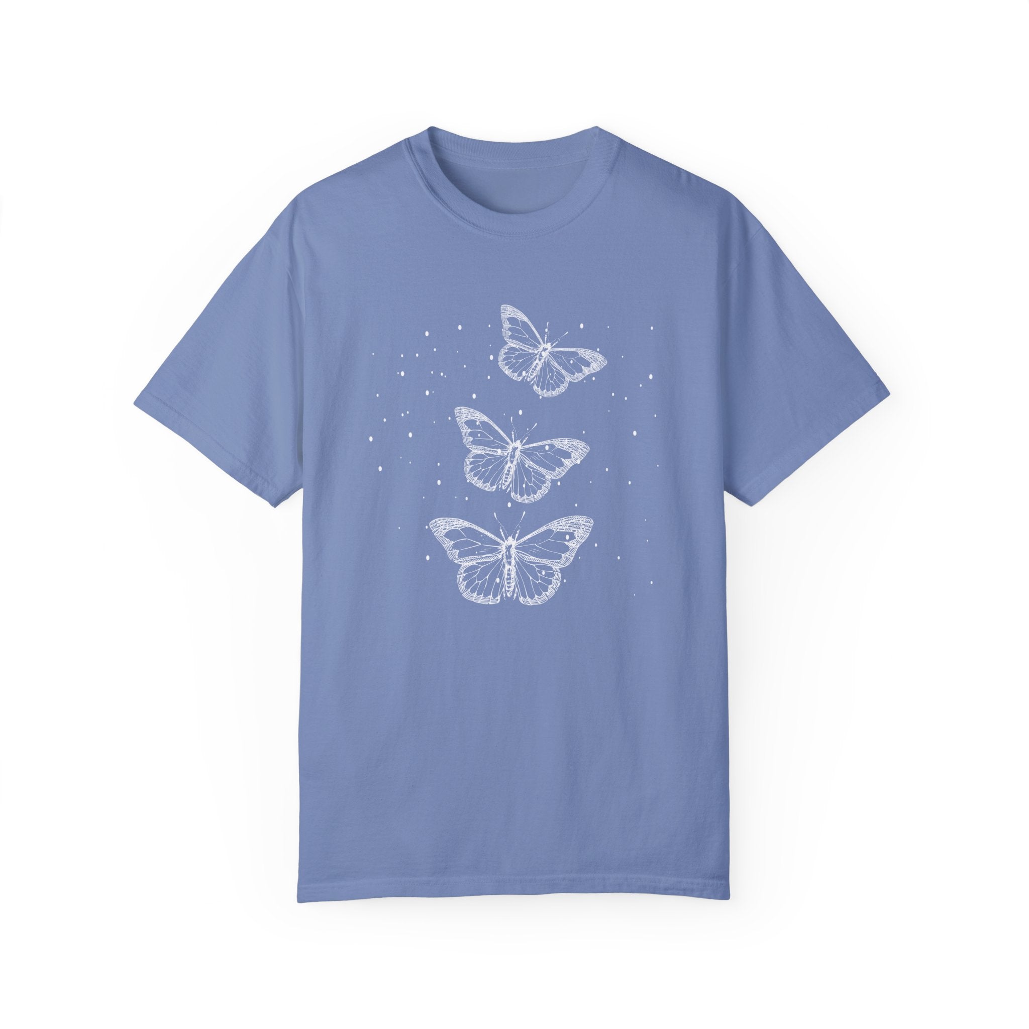 Butterfly design Oversized round neck T-shirt for women