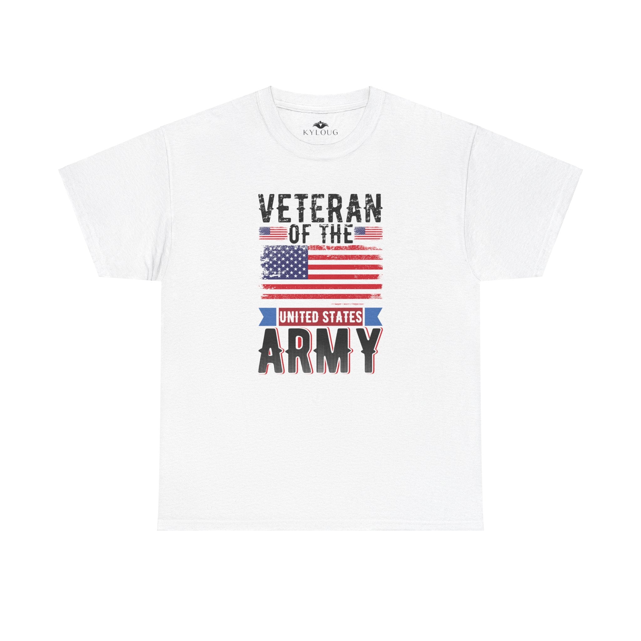 Veteran of the Army Text Printed round neck classic fit T-Shirt