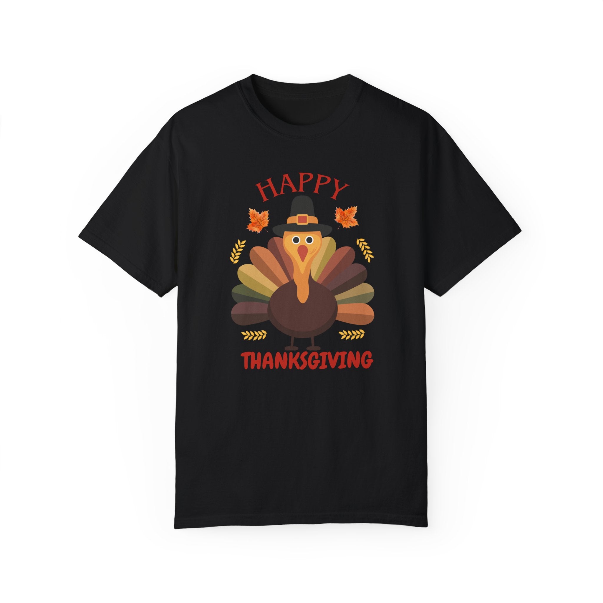 Men Thanksgiving special half sleeve comfort fit round neck T-Shirt.