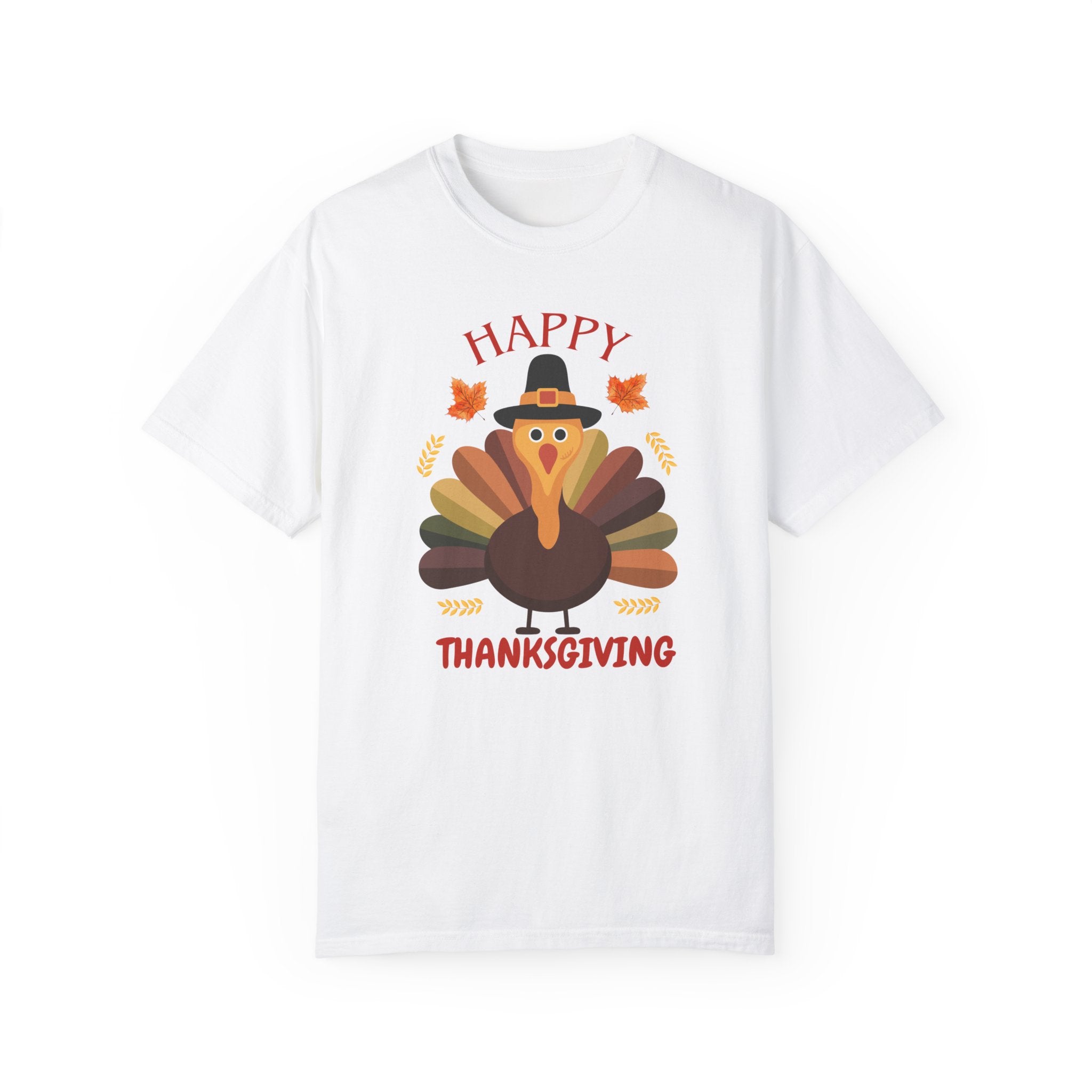 Men Thanksgiving special half sleeve comfort fit round neck T-Shirt.