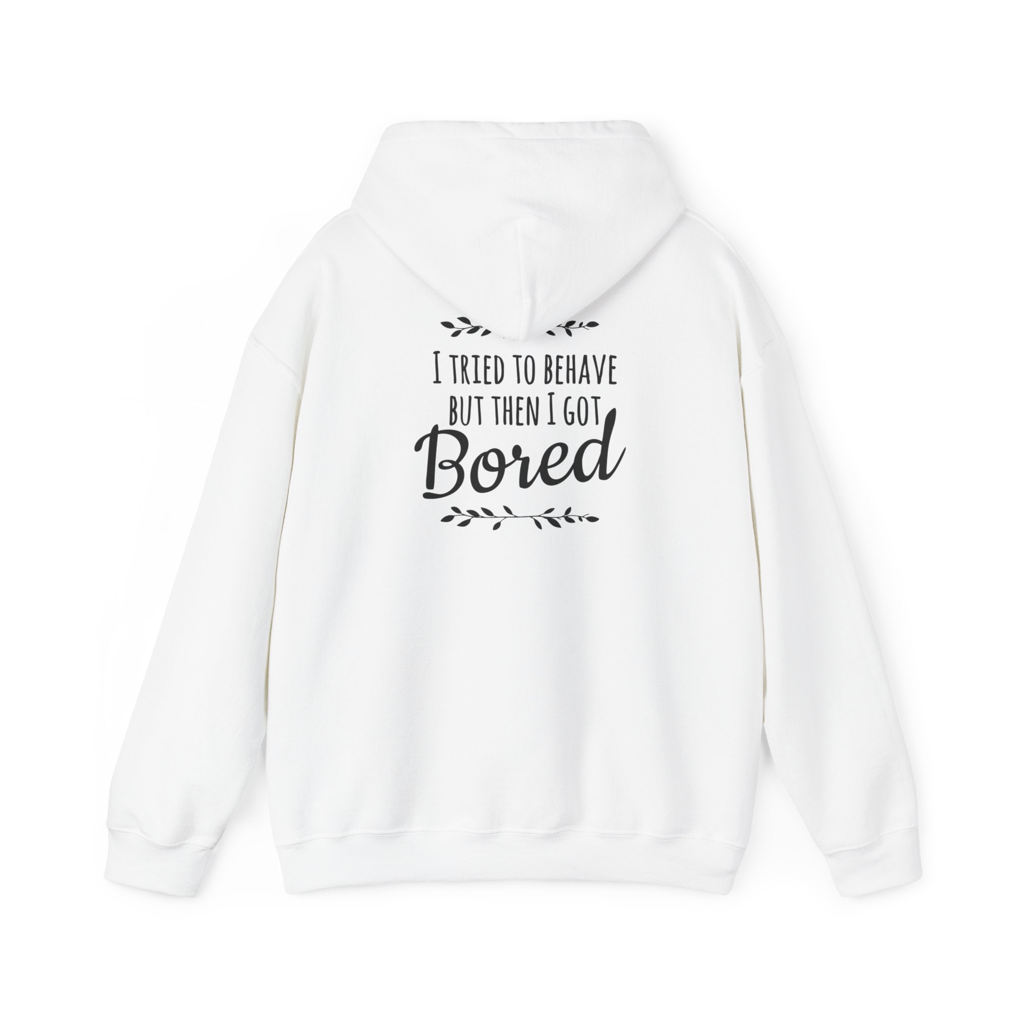 Humour quote text women back print Hooded Sweatshirt