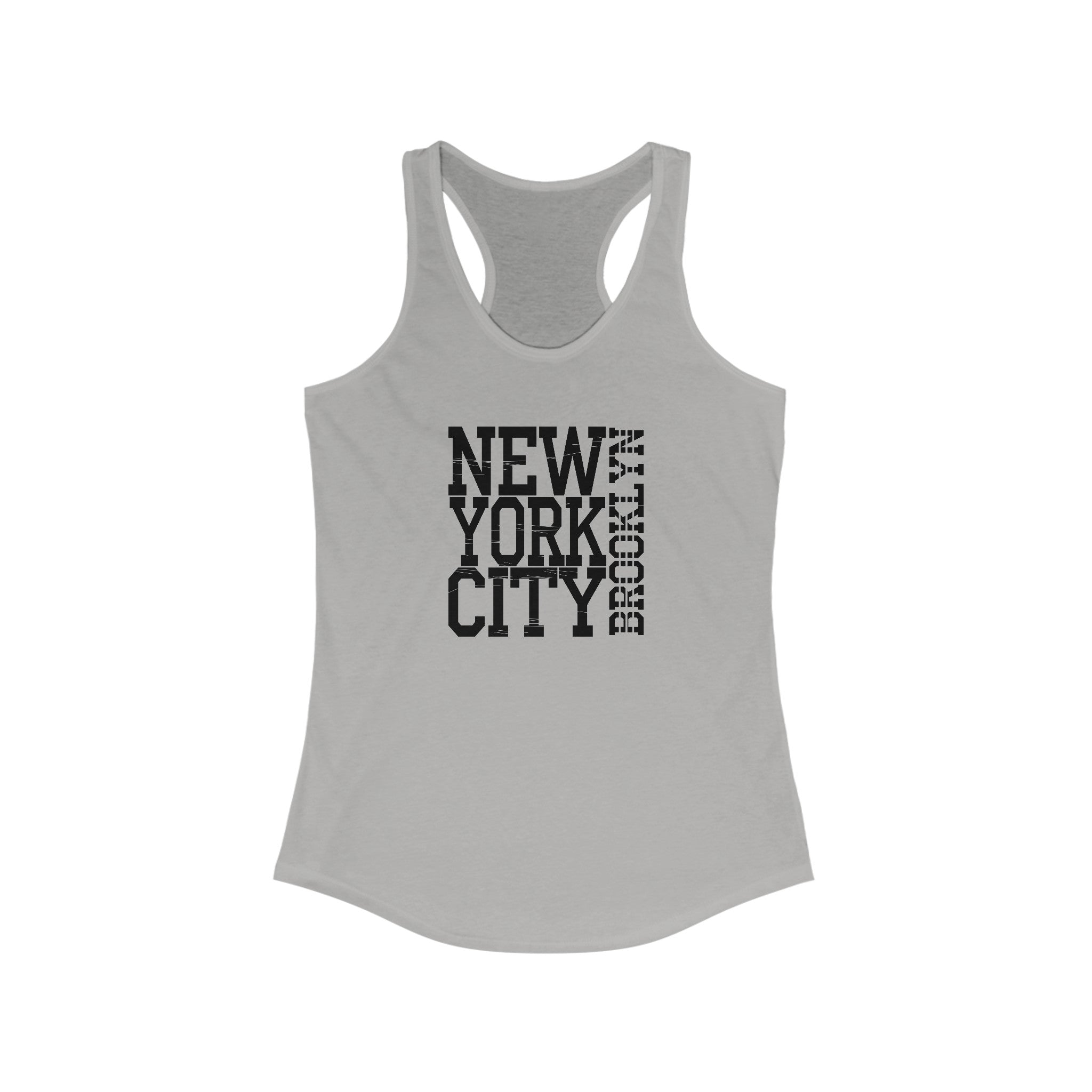 Women's Brooklyn text printed slim fit Tank Top