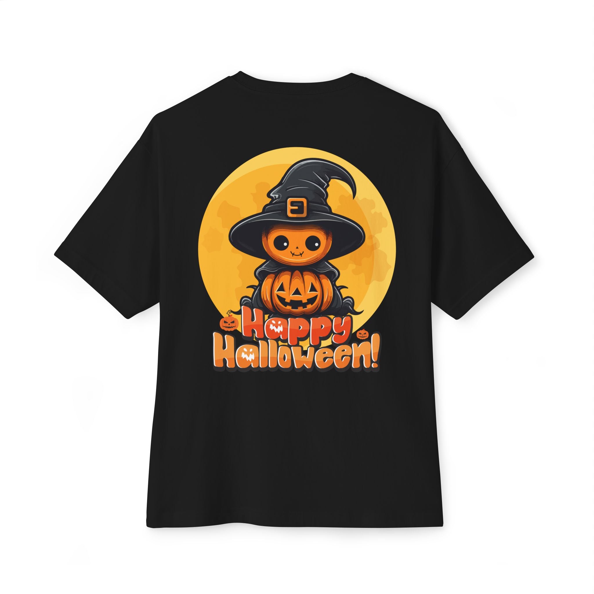 Halloween special back printed oversized round neck t shirt for Women