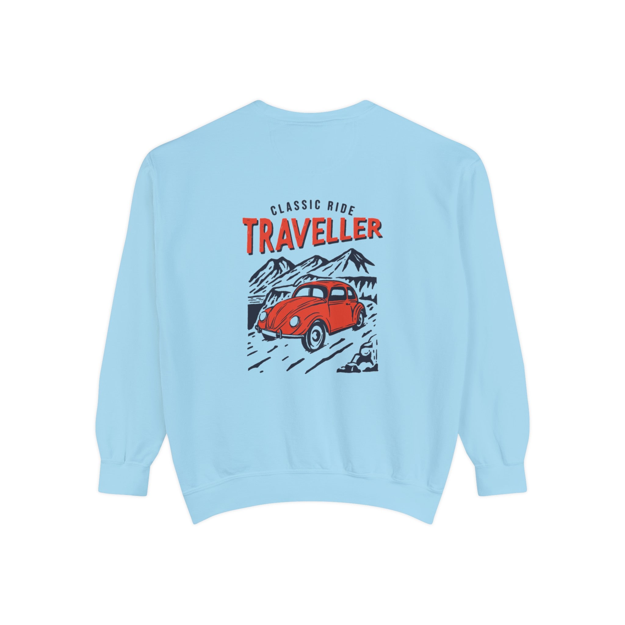 Back printed round neck oversized Sweatshirt for Men