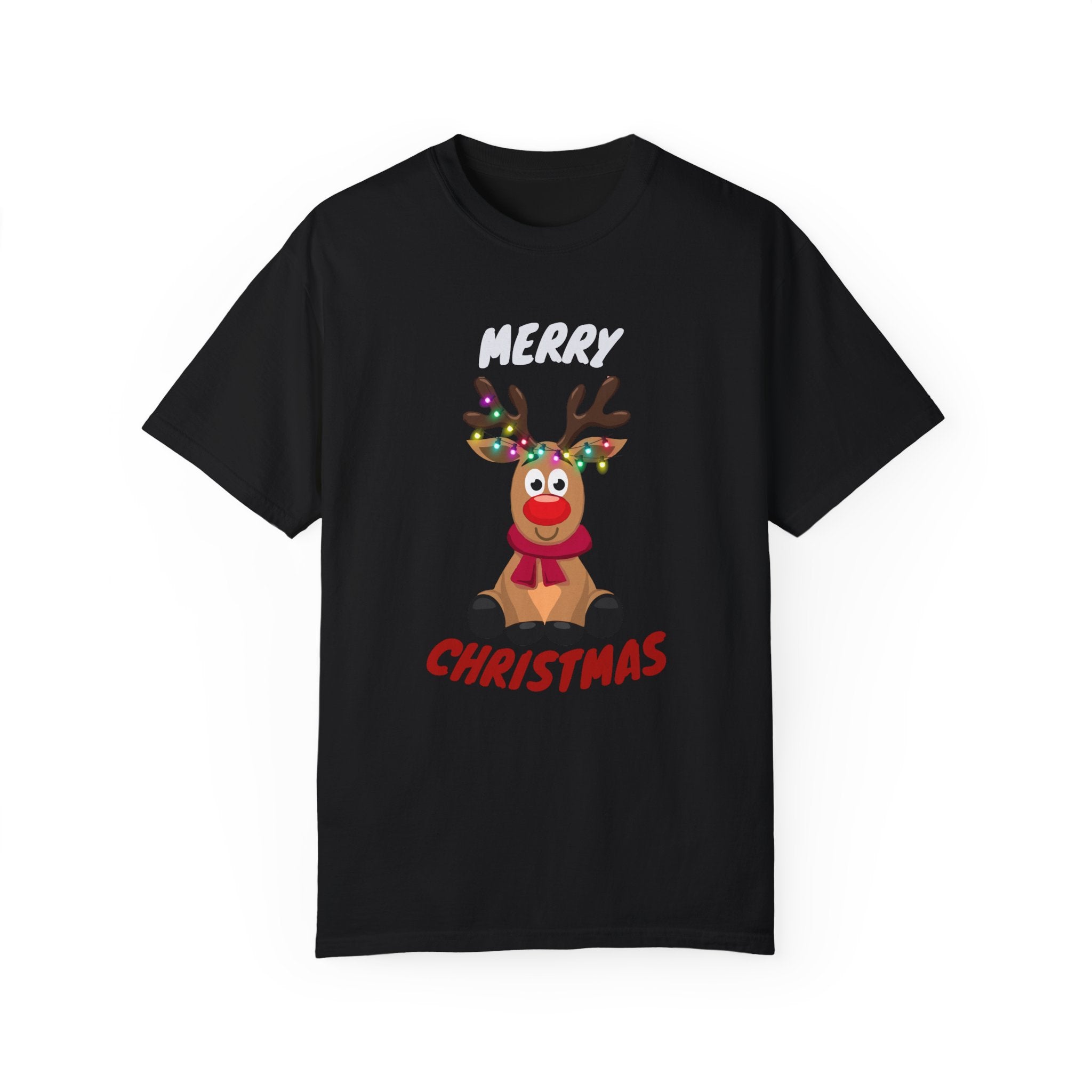 Women Christmas season special half sleeve comfort fit round neck T-Shirt.