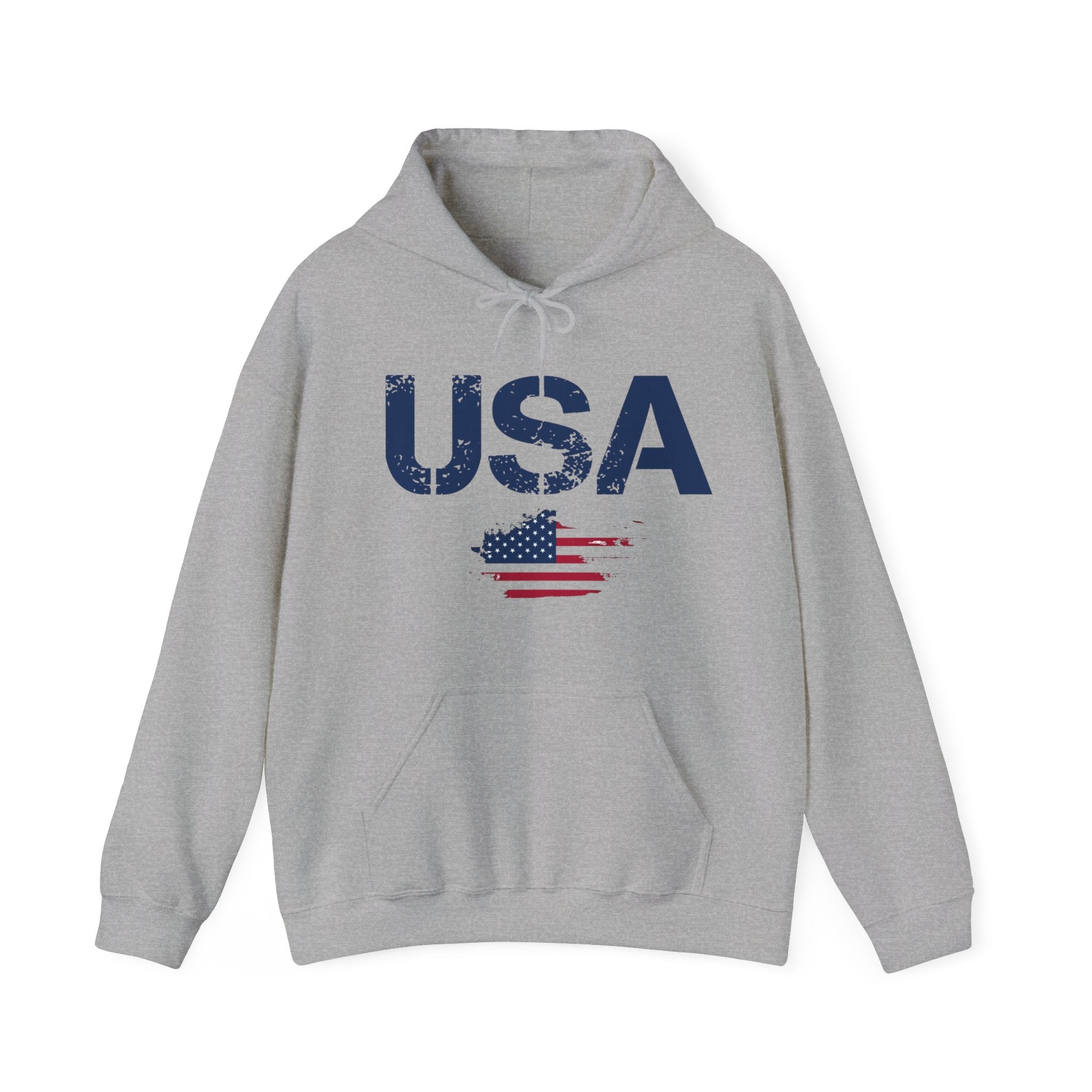 USA Flag Text Printed Hoodie for women