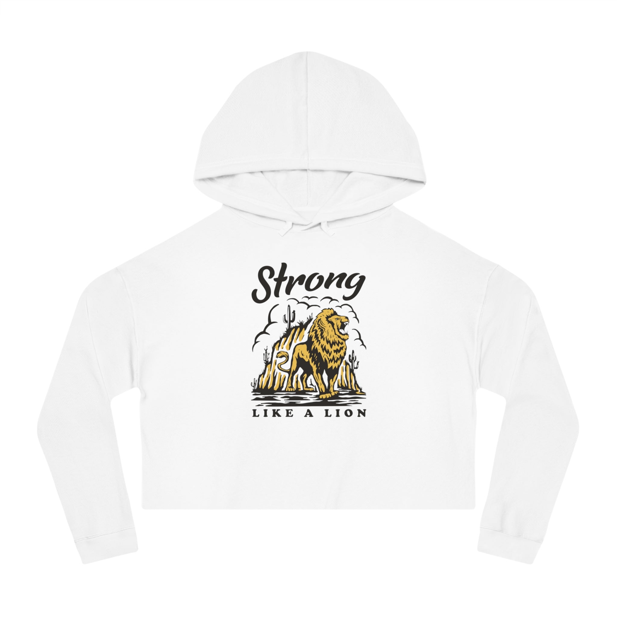 Women printed street wear Cropped Hooded Sweatshirt