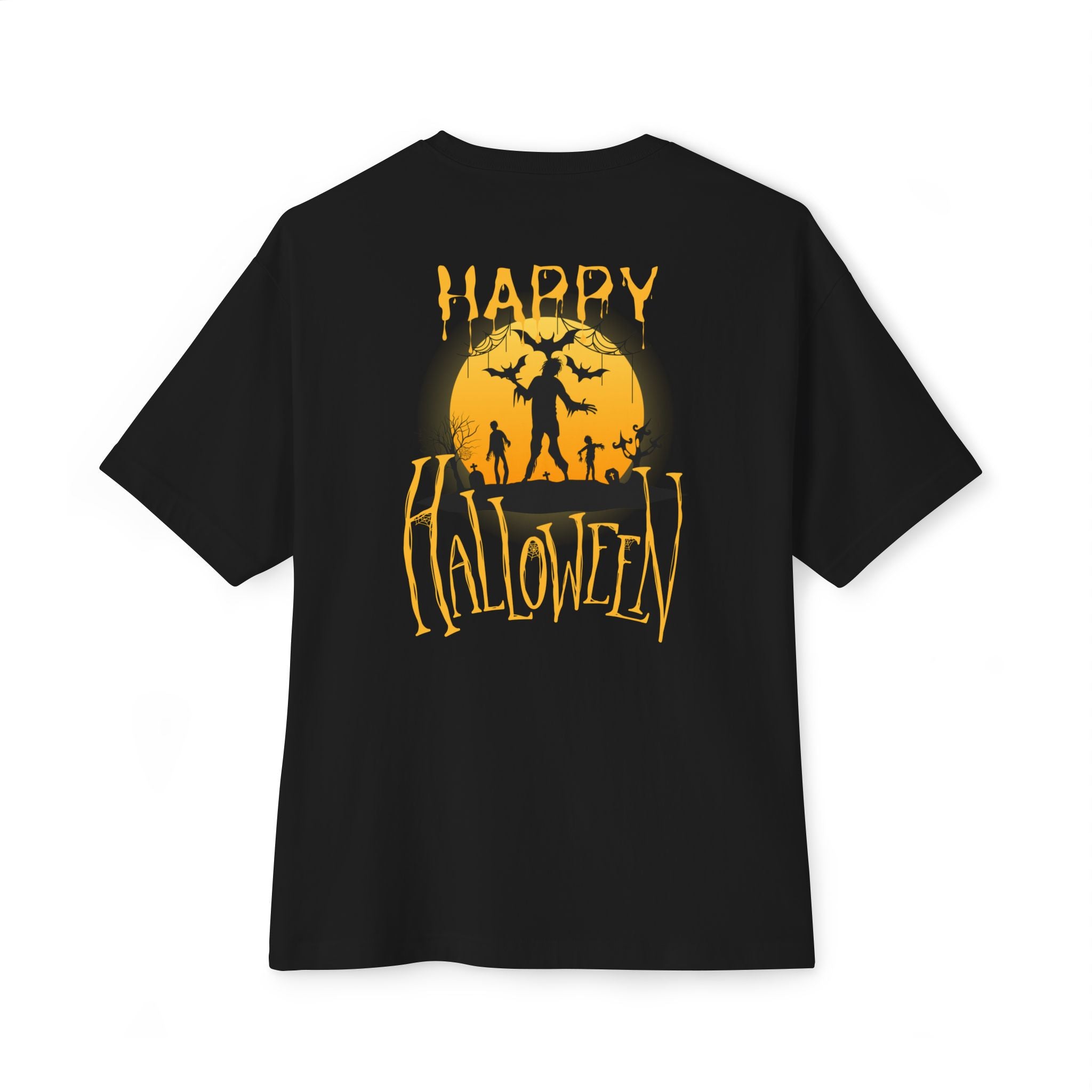 Halloween special back printed oversized round neck t shirt for Men