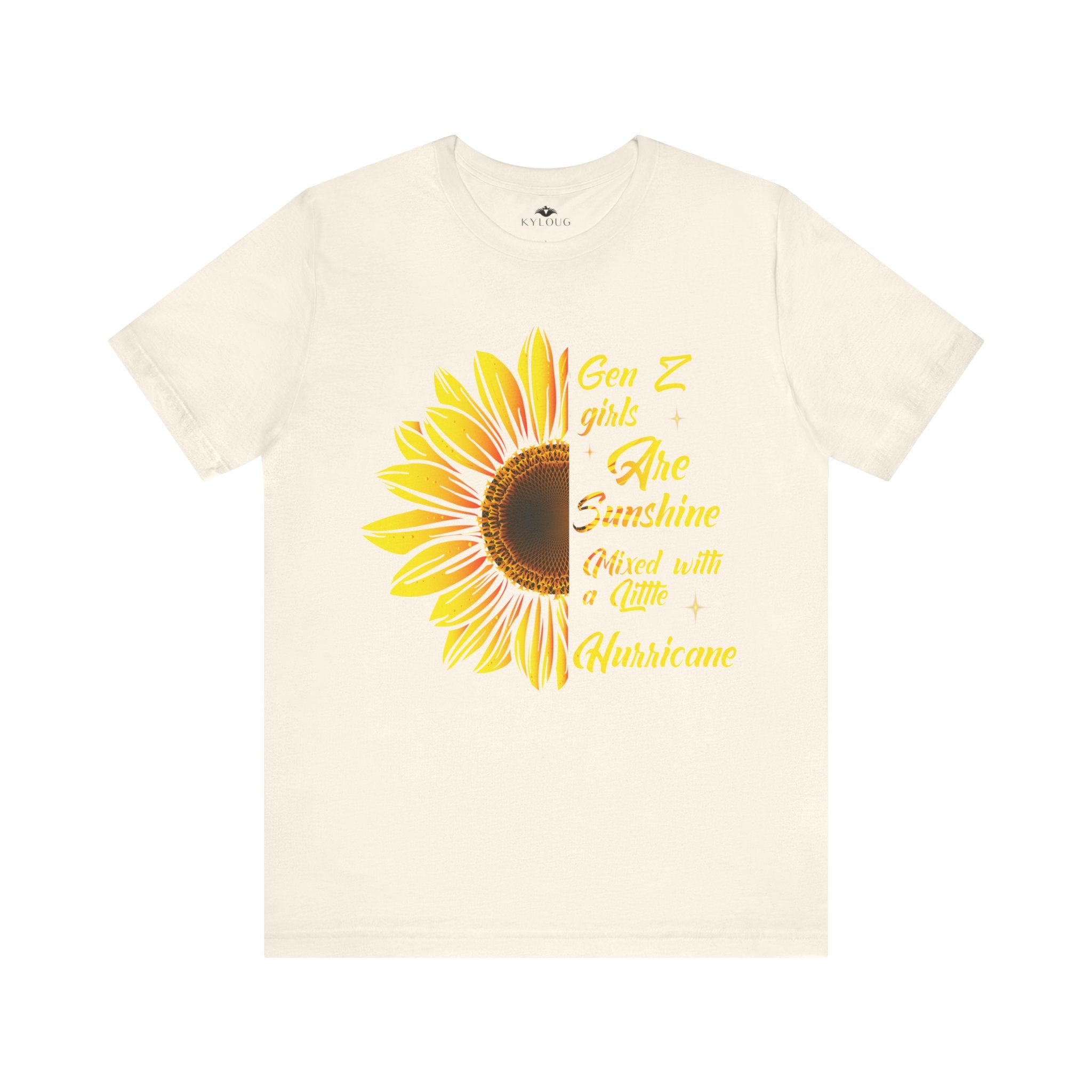 Gen Z Girls Flower Print round neck short sleeve T-Shirt for women