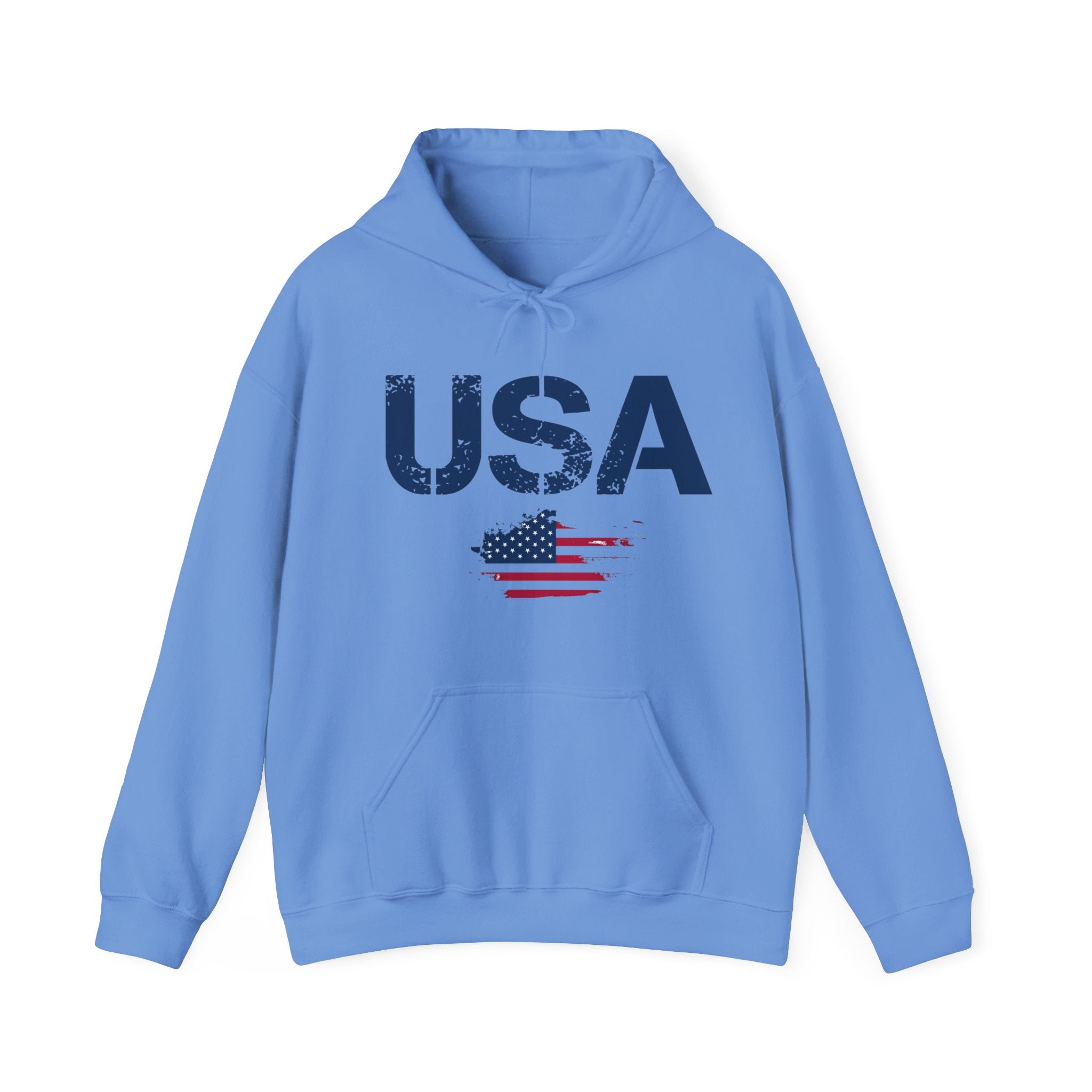 USA Flag Text Printed classic fit Men Hoodie