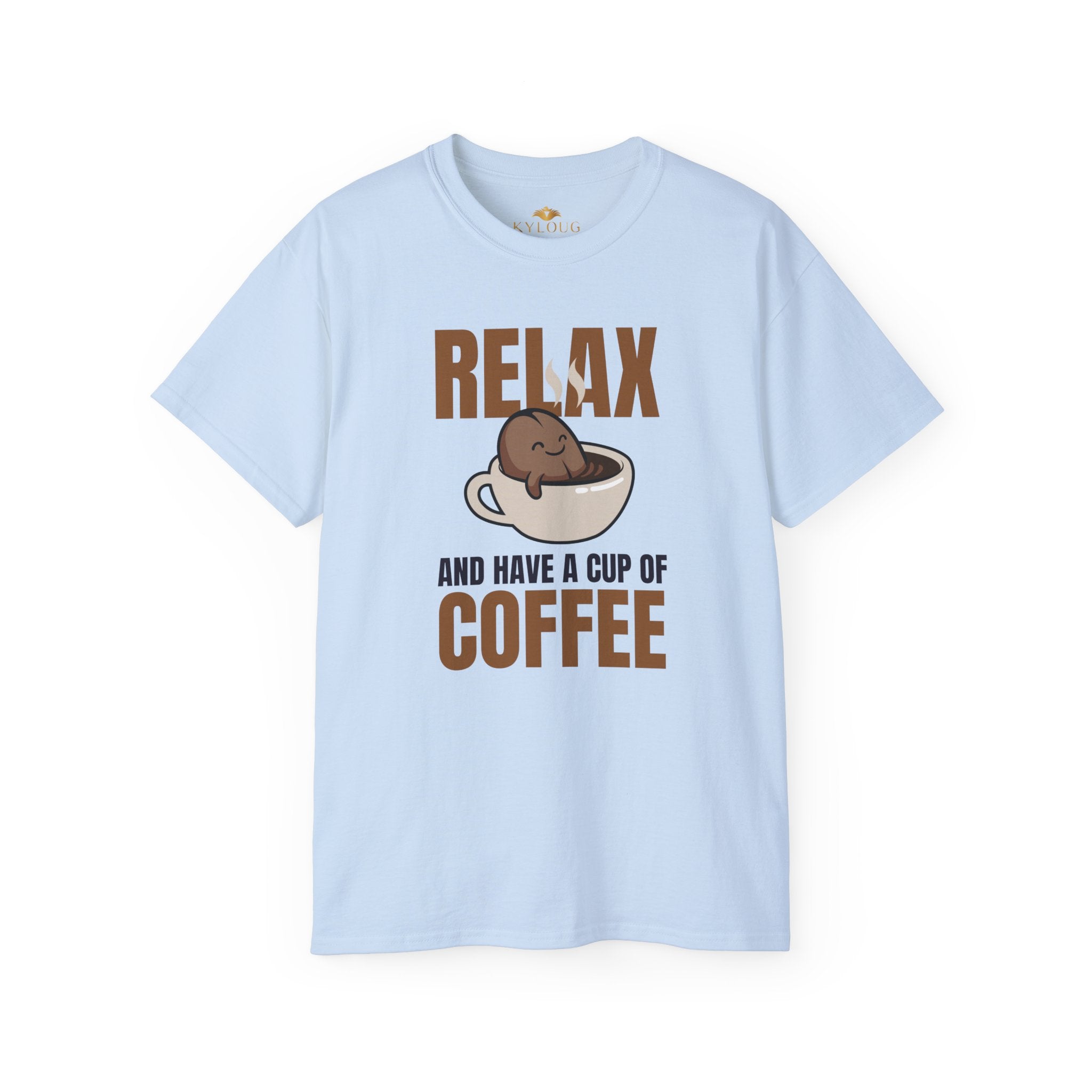 Men’s everyday coffee lover T-shirt with crew neck