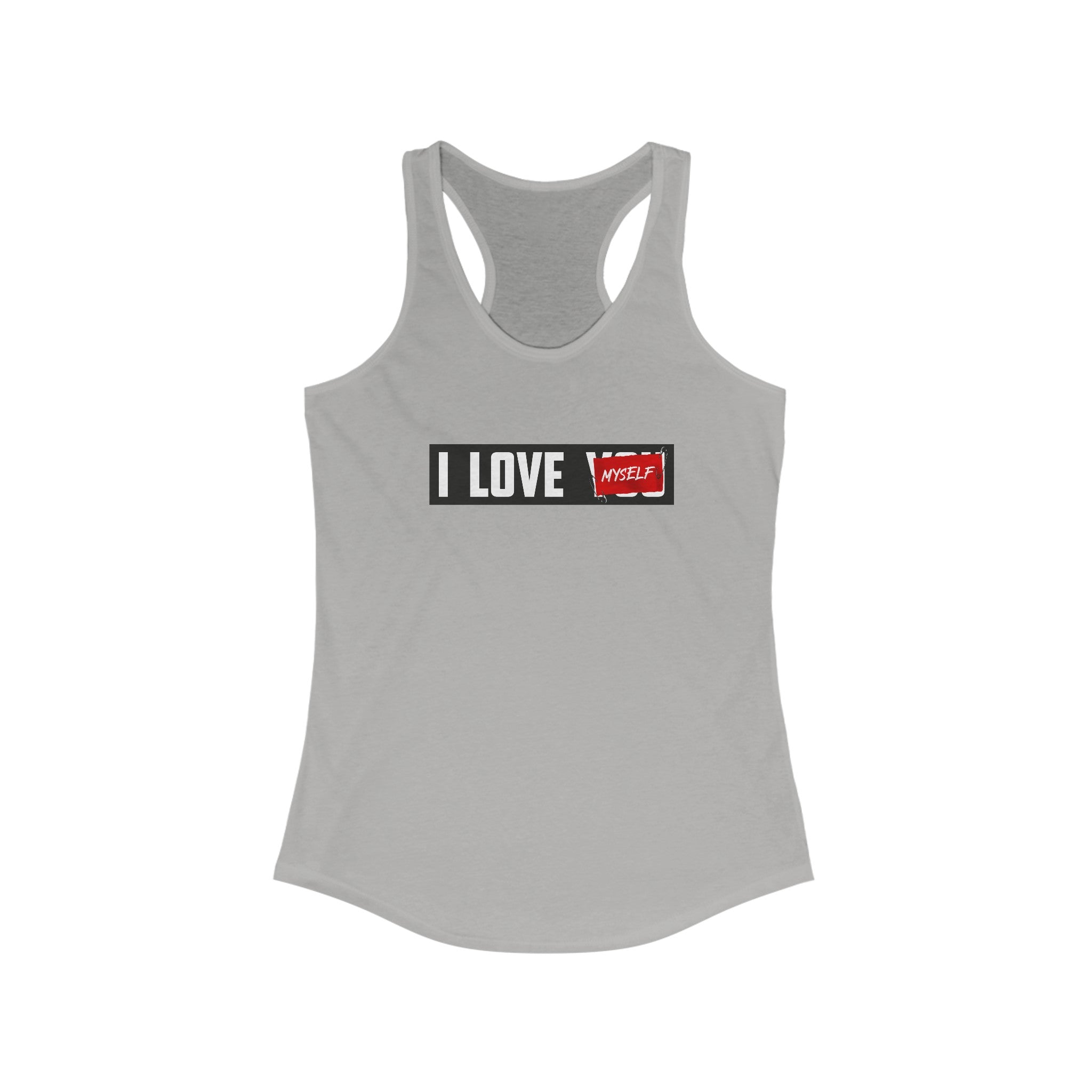 Women's love text printed slim fit Tank Top