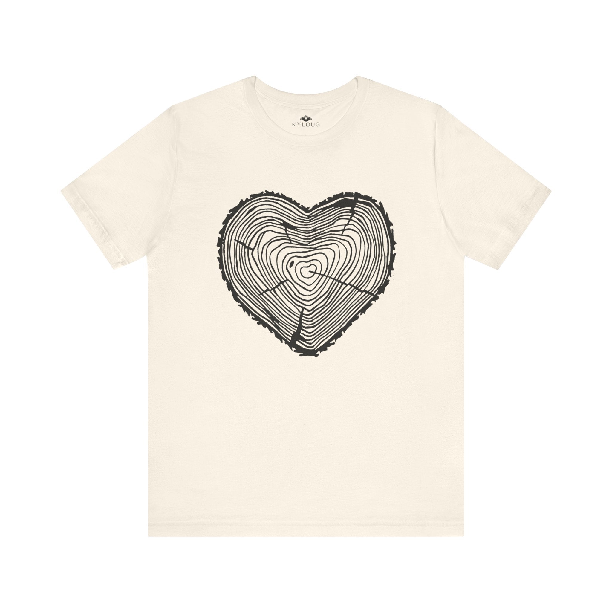 Heart Shape Tree of Life Unisex roun neck Short Sleeve T-Shirt