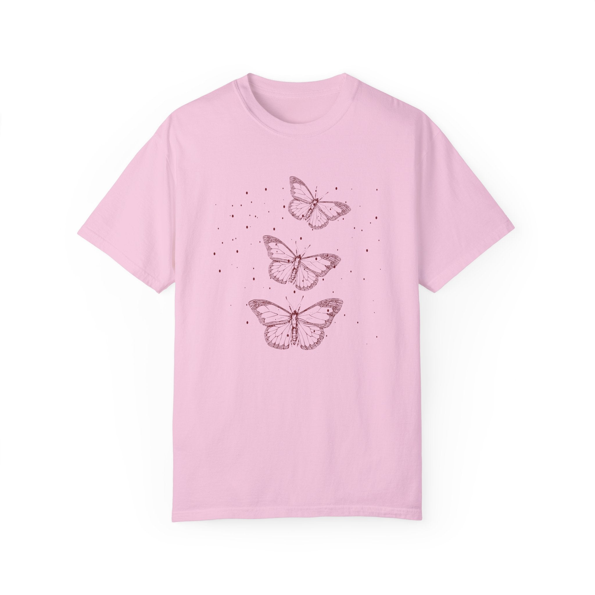 Butterfly design Oversized round neck T-shirt for women