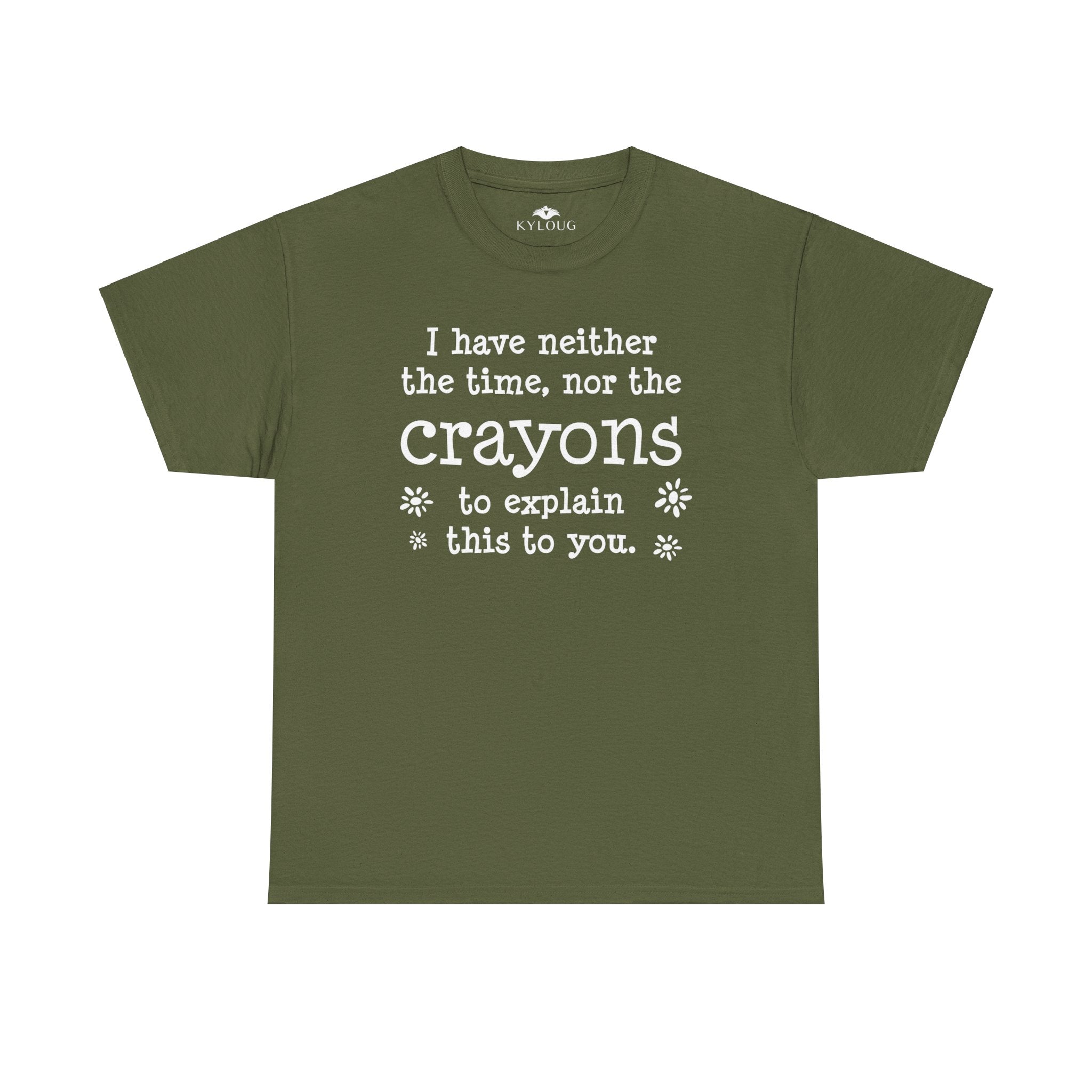 Crayons Unique Text Printed roundneck classic fit unisex T-Shirt