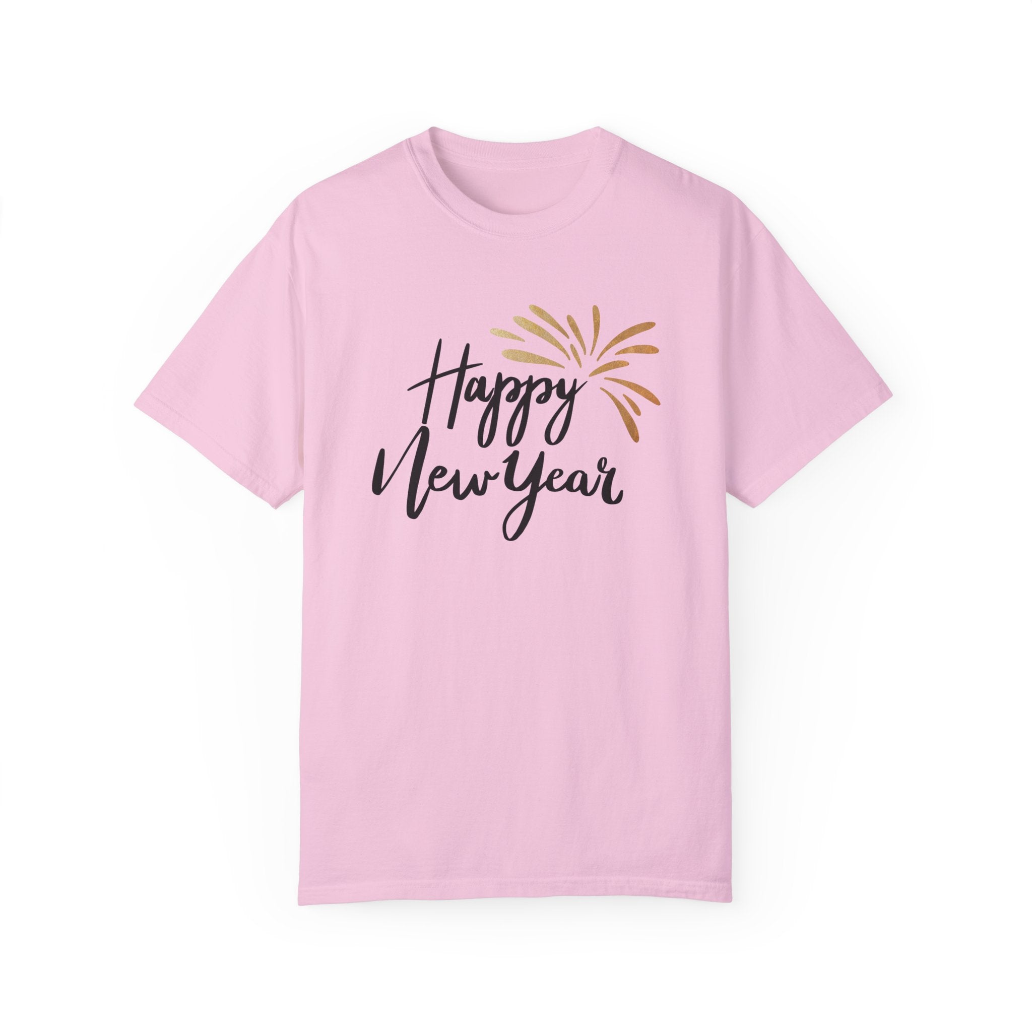 Women new year season special half sleeve comfort fit round neck T-Shirt.