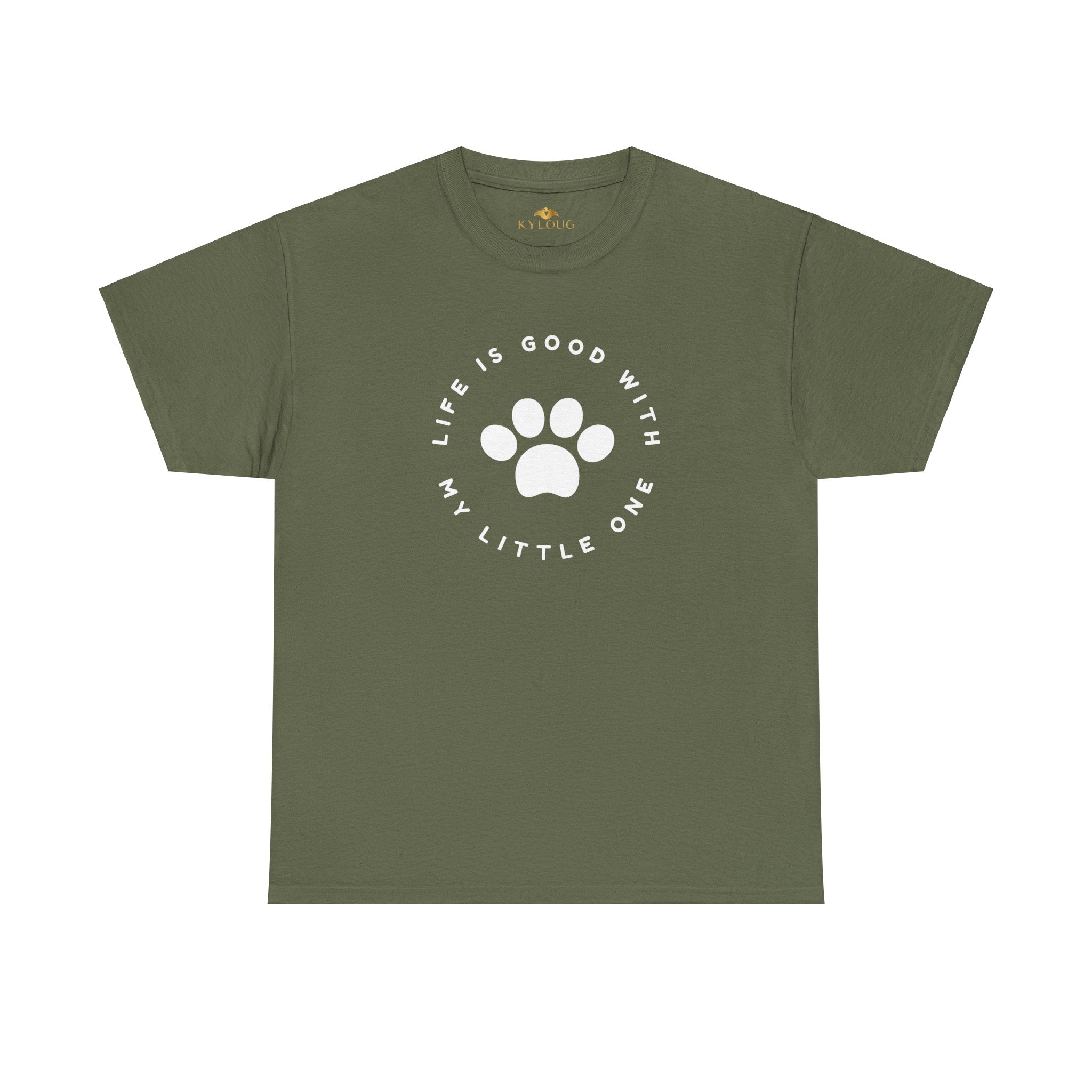 Men dog lover classic fit round neck T-shirt