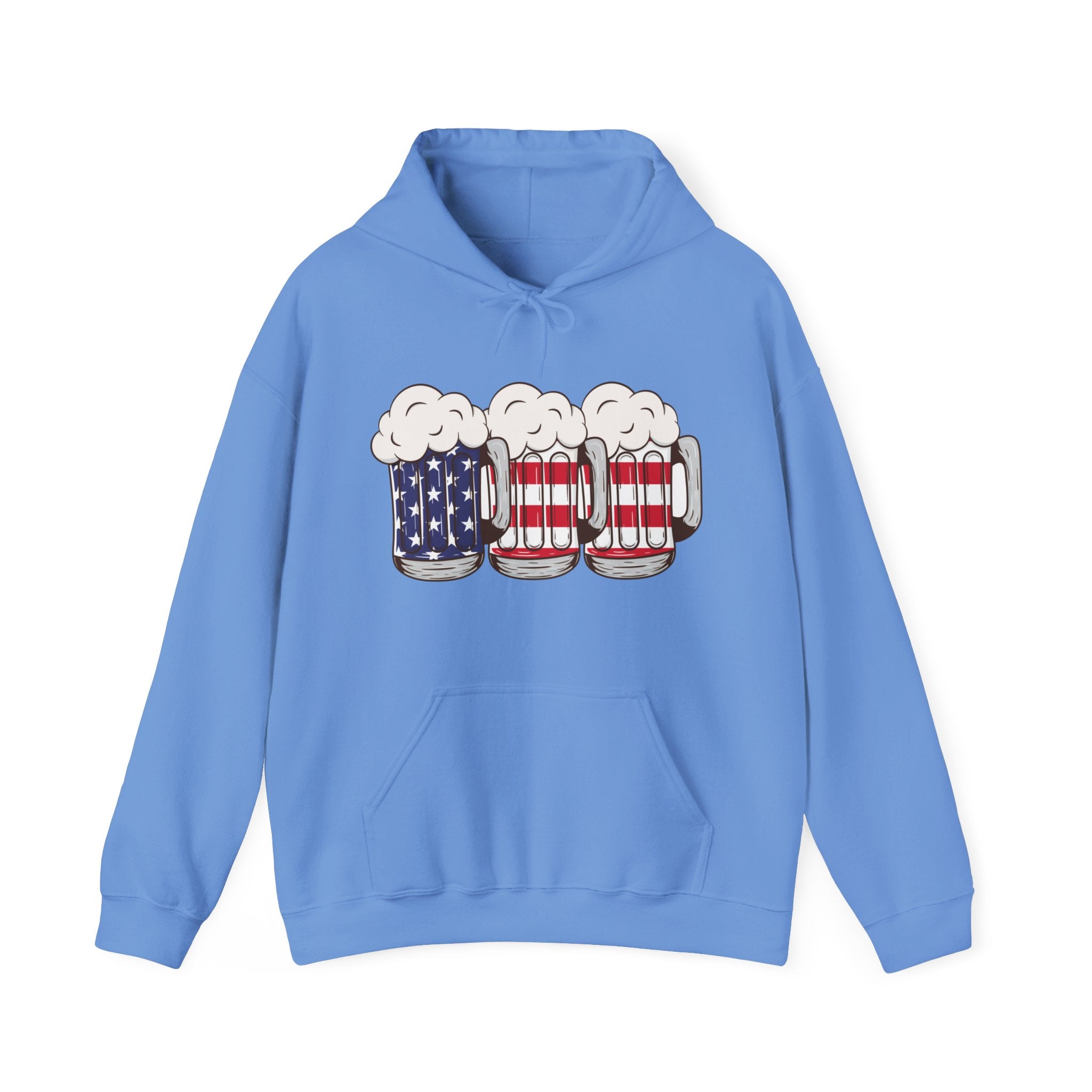 USA Beer Glass Print Design Hooded Sweatshirt for Women