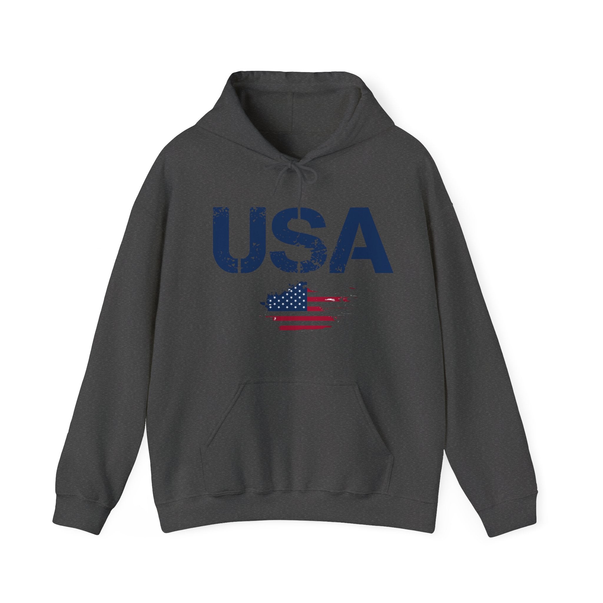 USA Flag Text Printed classic fit Men Hoodie