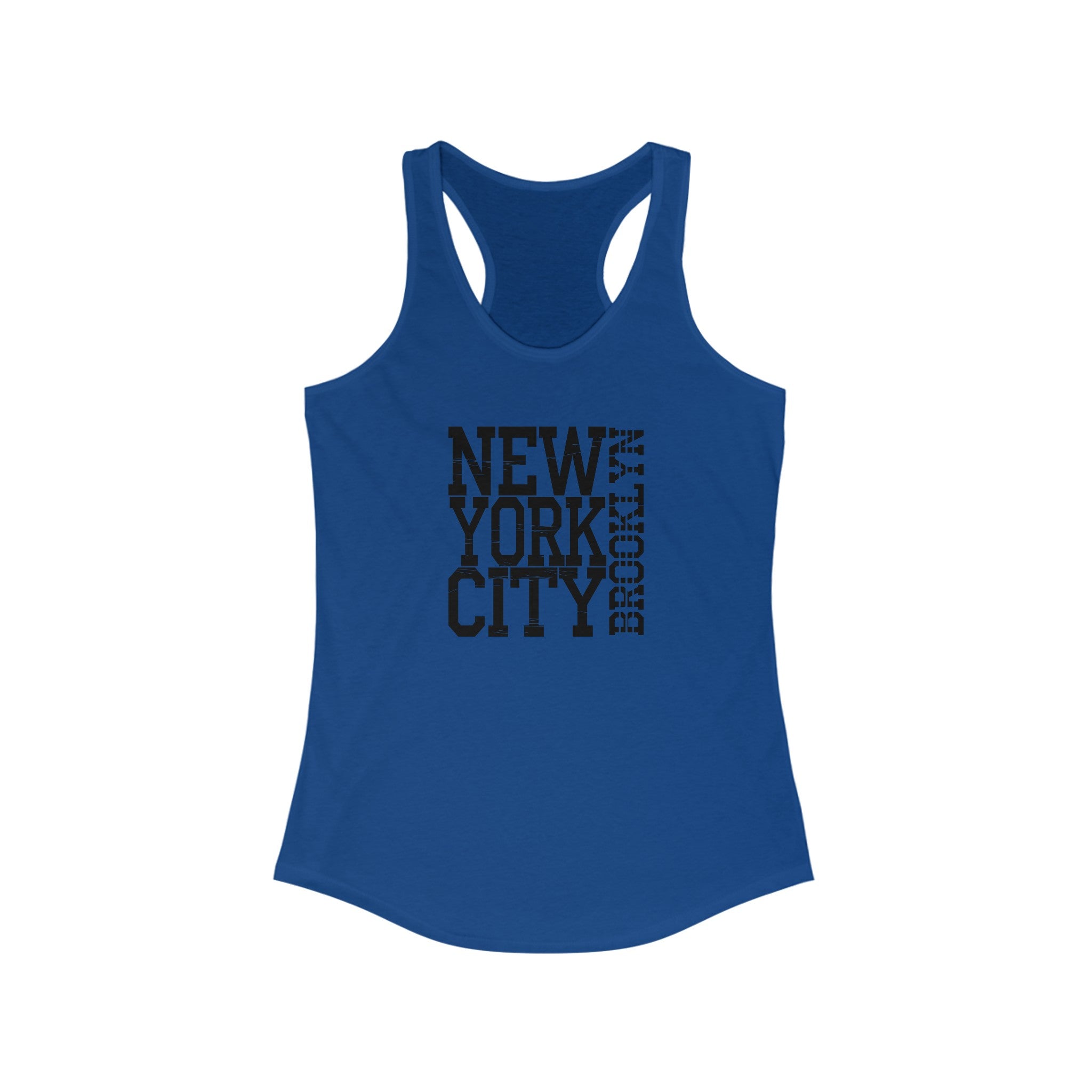 Women's Brooklyn text printed slim fit Tank Top