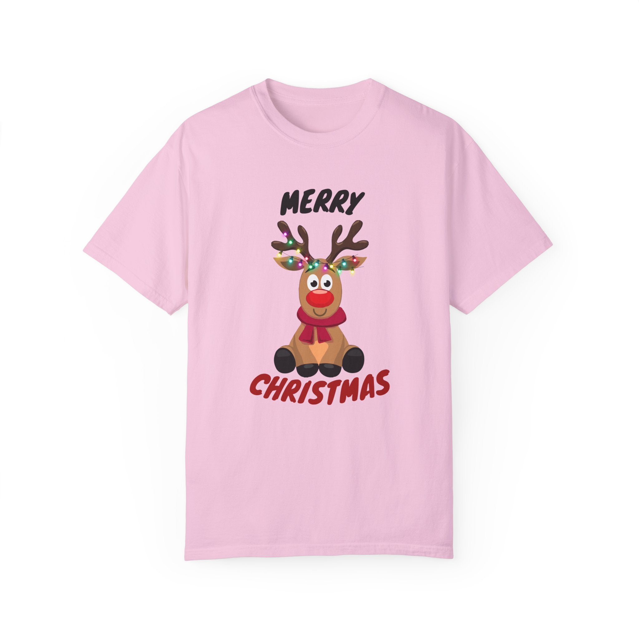 Women Christmas season special half sleeve comfort fit round neck T-Shirt.