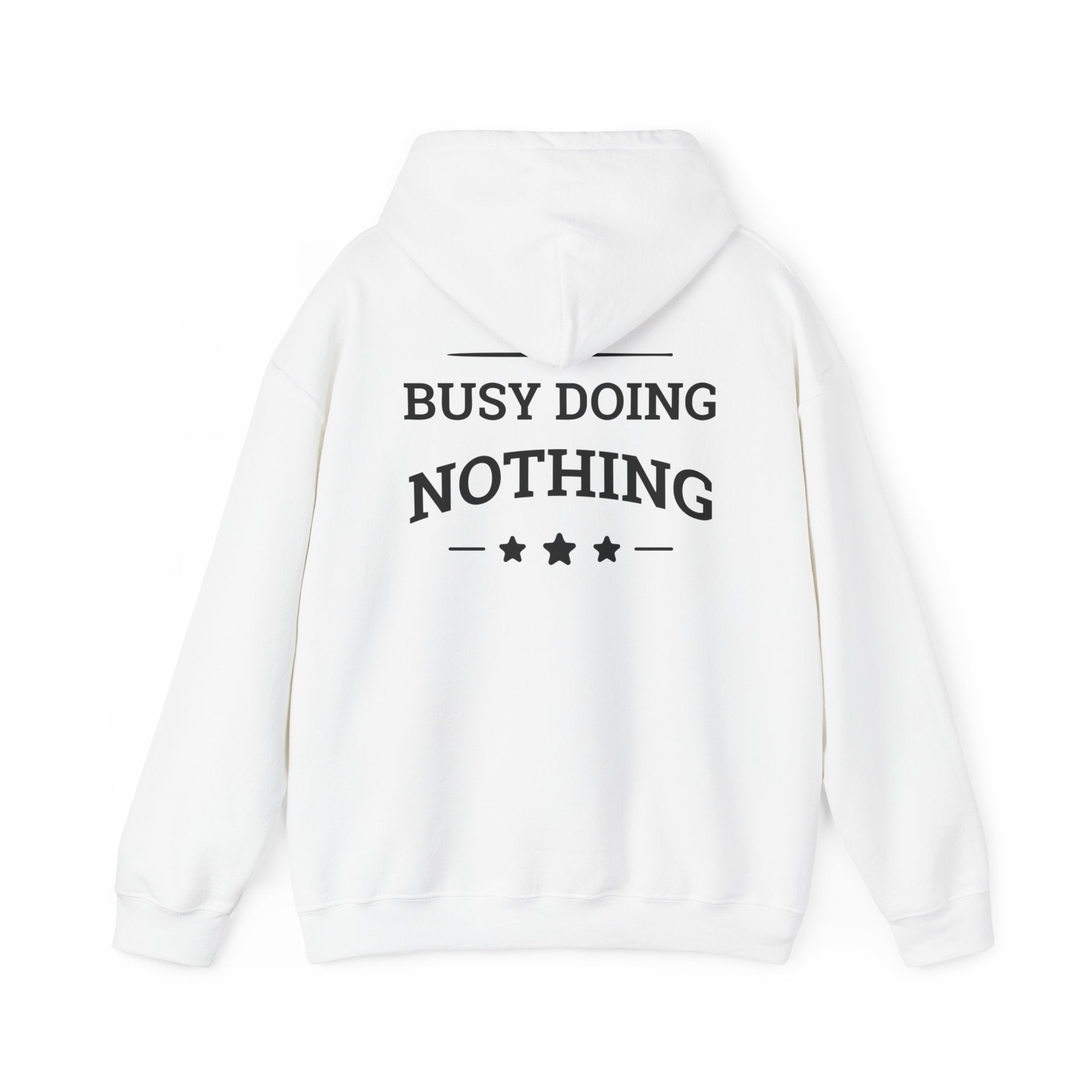 Back print text classic fit Hooded Sweatshirt for men