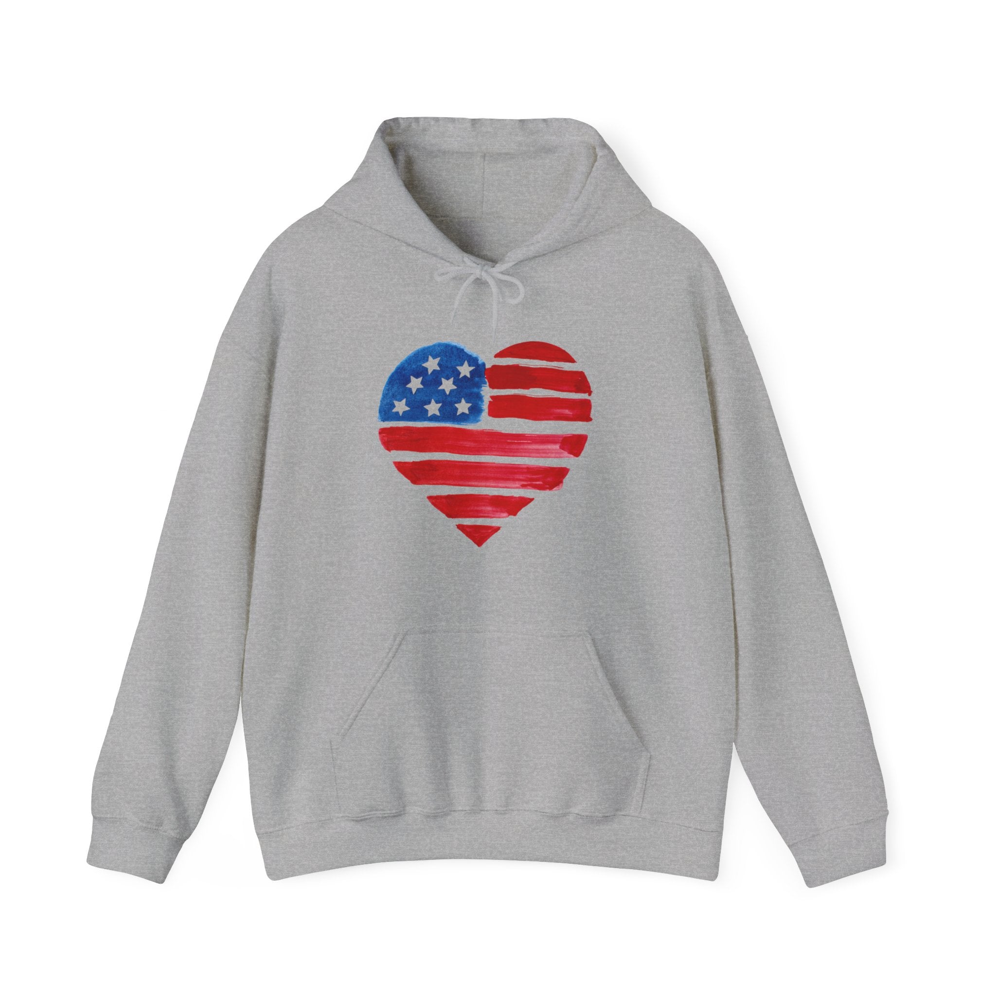 USA Heart Design classic fit Men Hoodie