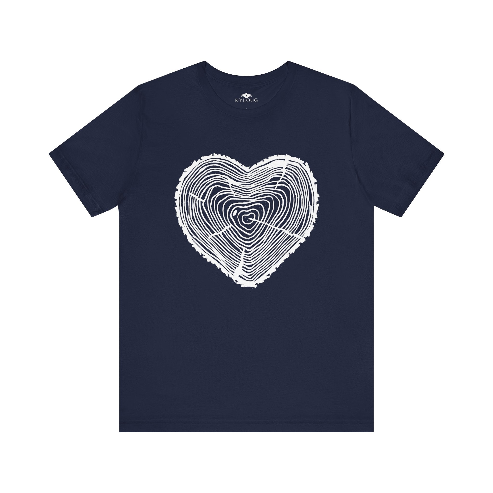 Heart Shape Tree of Life Unisex roun neck Short Sleeve T-Shirt