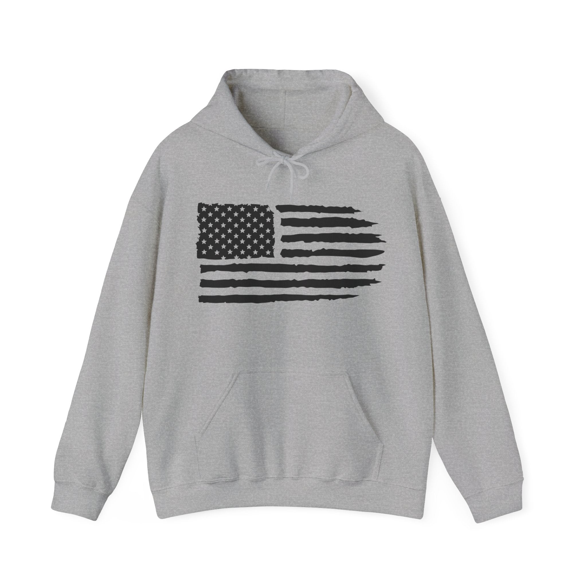 USA Flag Design Unique Men Hooded Sweatshirt