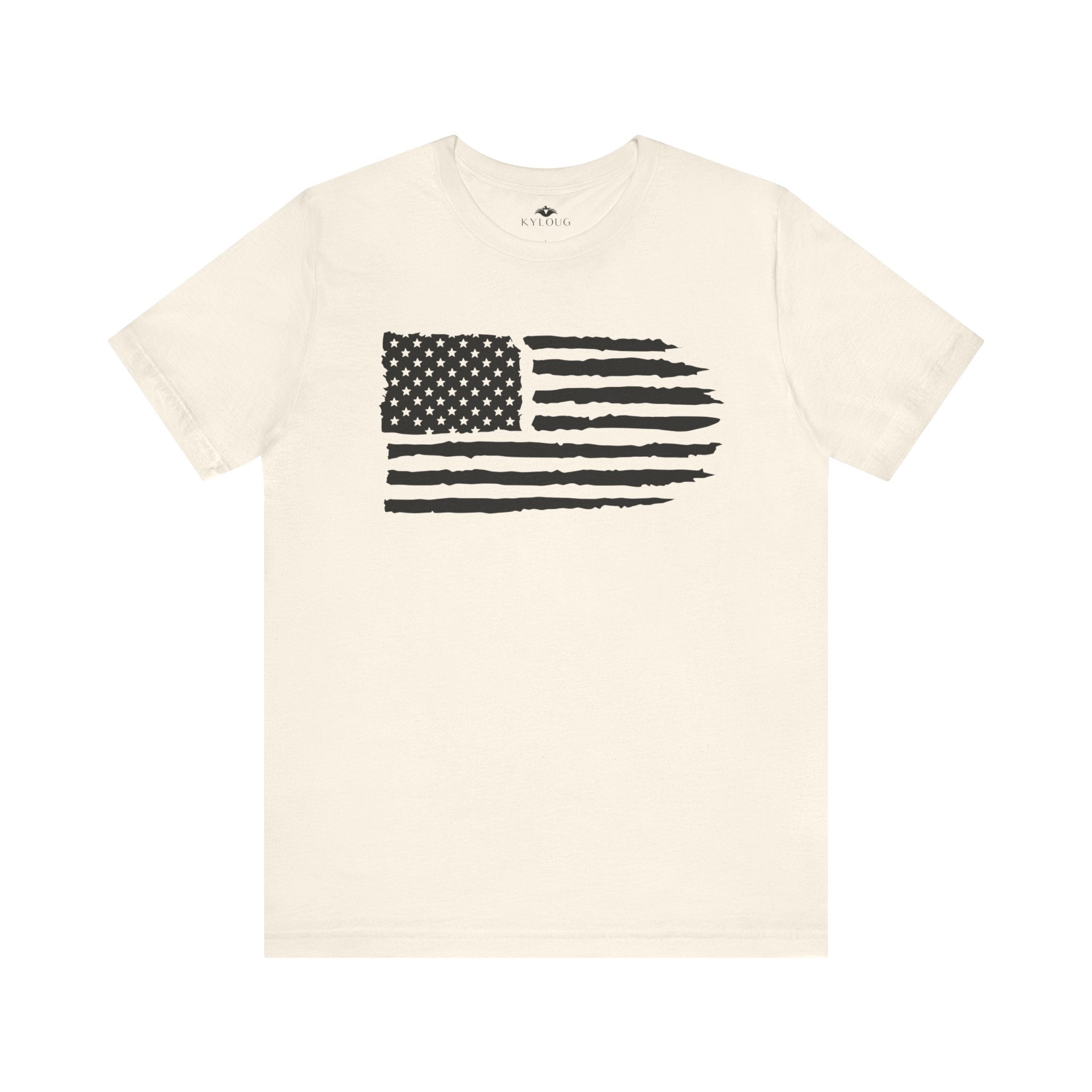 Unisex round neck American Flag vintage T-Shirt