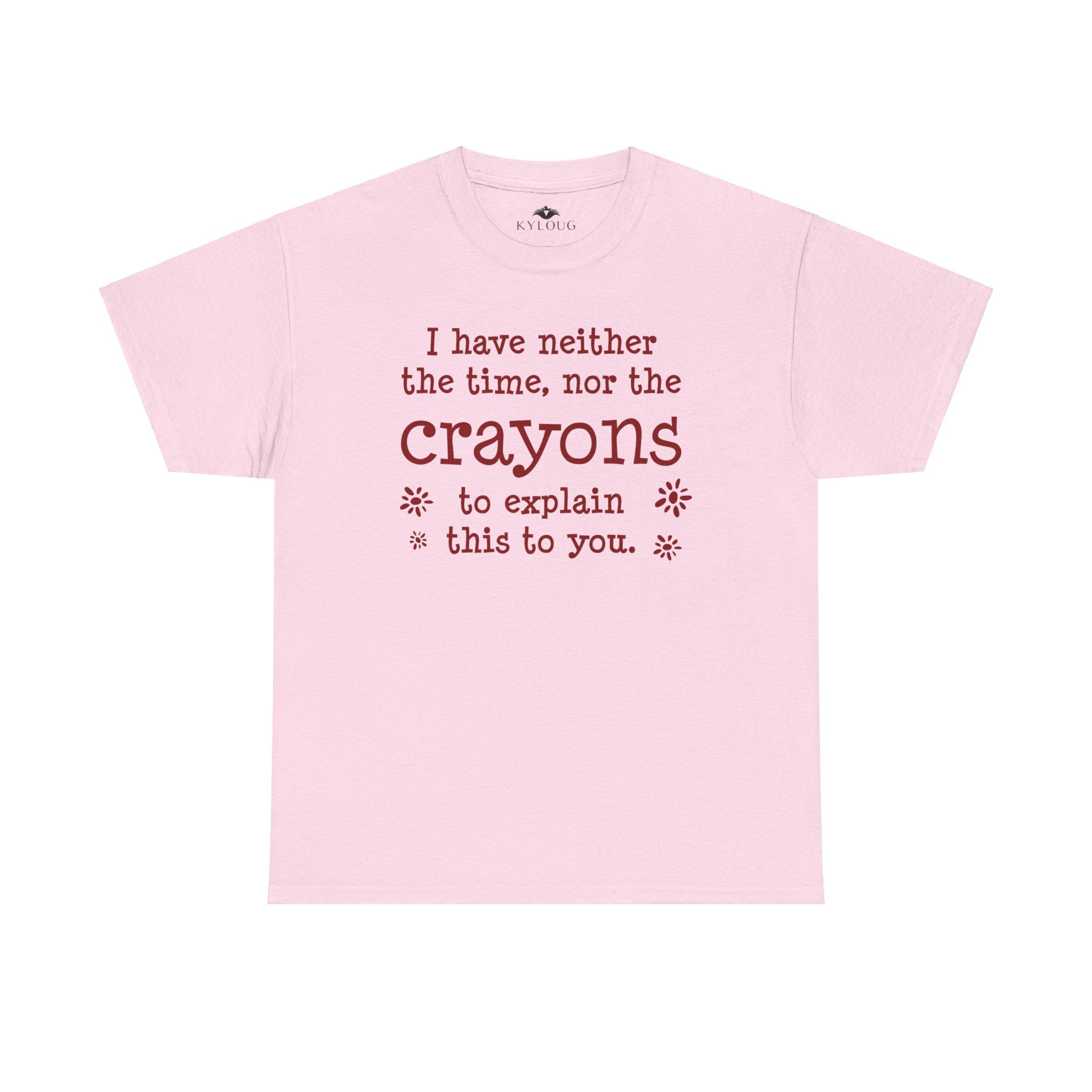 Crayons Unique Text Printed roundneck classic fit unisex T-Shirt