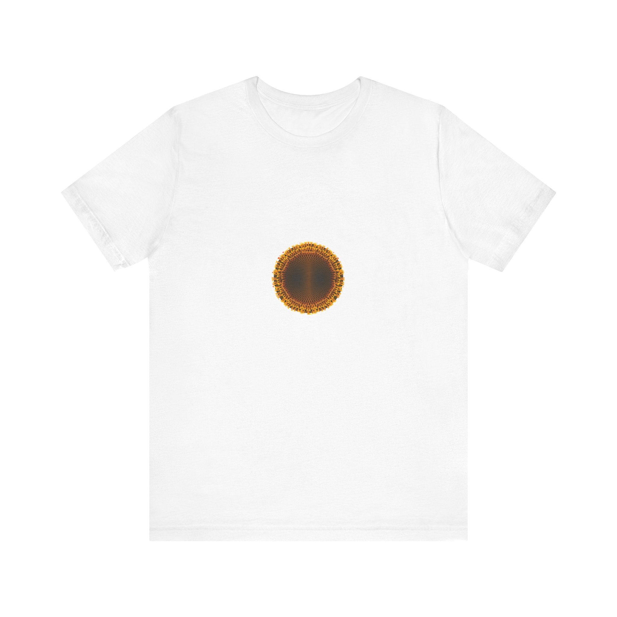 White Sunflower unisex Round Neck, short sleeve T-Shirt