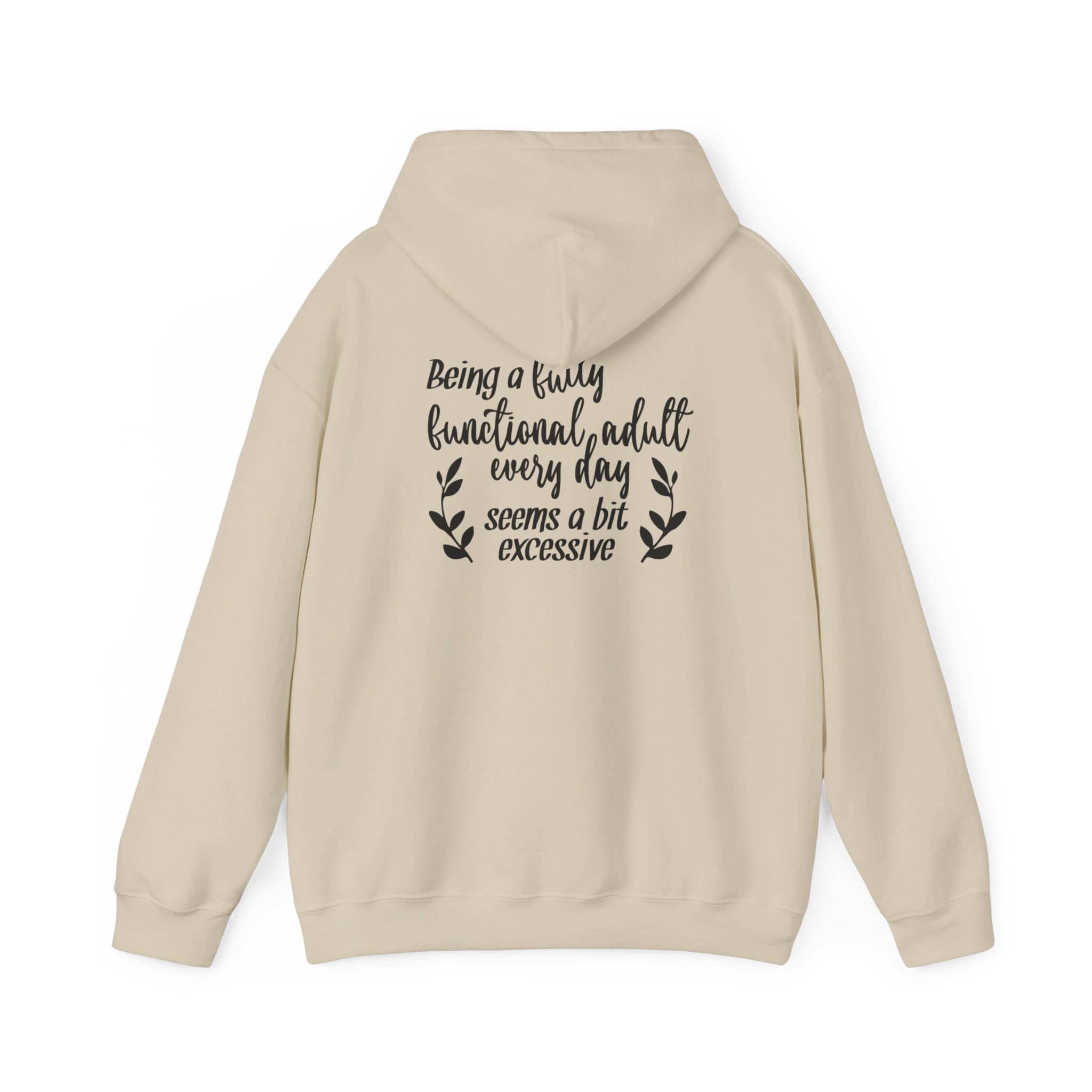 Back printed humorous text Hoodie for men