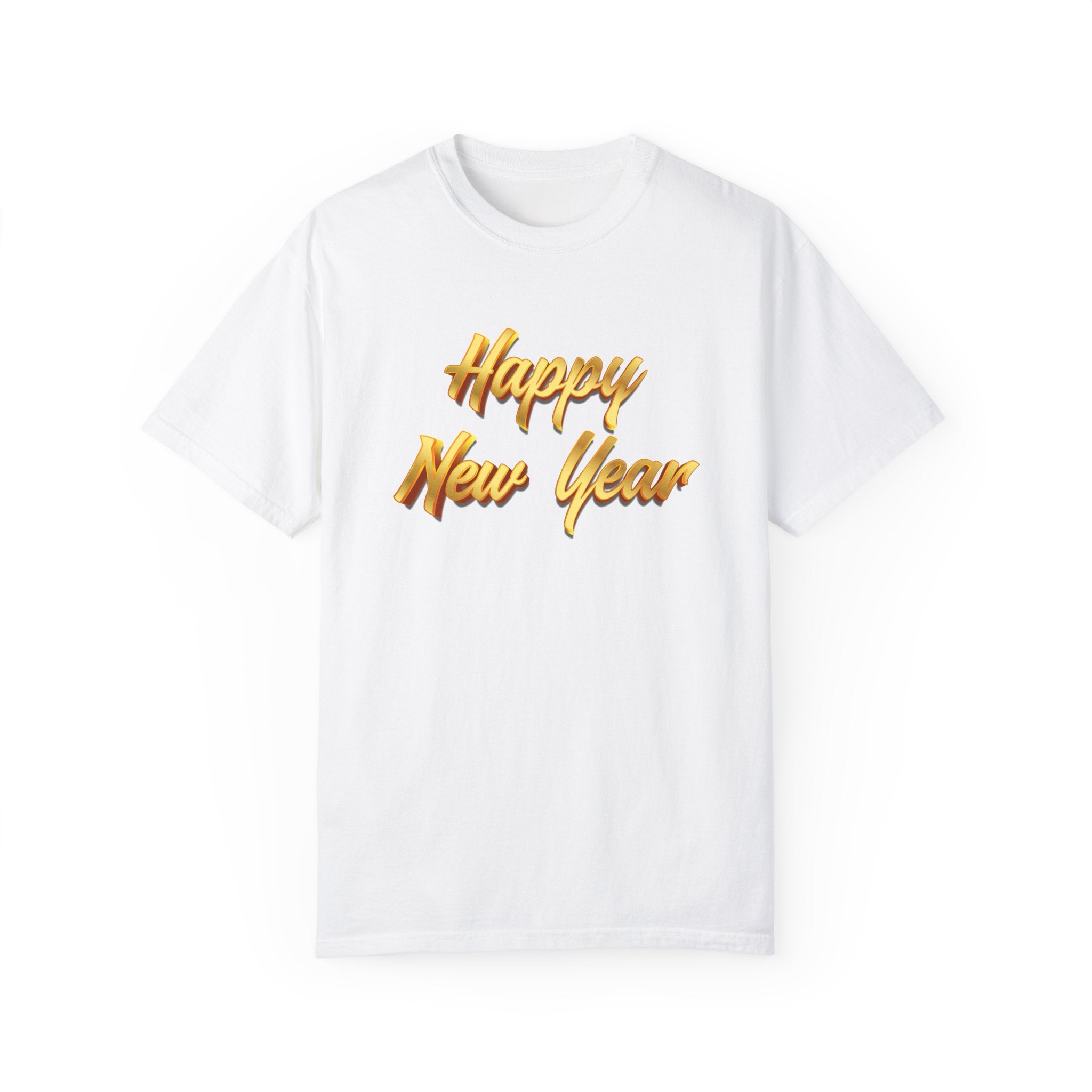 Women new year season special half sleeve comfort fit round neck T-Shirt.